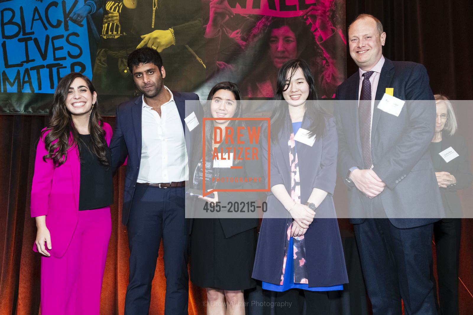 Elica Vafaie, Deepshekhar Gupta, Alex Enriquez, Claire Yin, Aaron Yeater, Lawyers’ Committee for Civil Rights 33rd Annual Dr. MLK, Jr. Gala. 2020, Hyatt Regency San Francisco. 5 Embarcadero Center, Photo #495-20215-0 Elica Vafaie, Deepshekhar Gupta, Alex Enriquez, Claire Yin, Aaron Yeater, Photo #495-20215-0