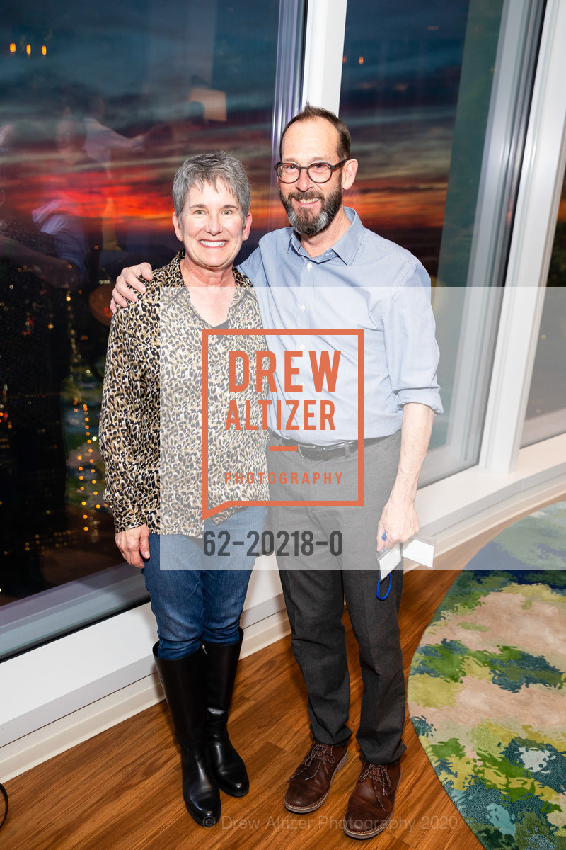 Kim Urbain, John Litster, Compass Family Services Campaign Donor Reception, Salesforce Tower, Ohana Floor. 415 Mission St, February 27th, 2020, Photo #62-20218-0 Kim Urbain, John Litster, Photo #62-20218-0