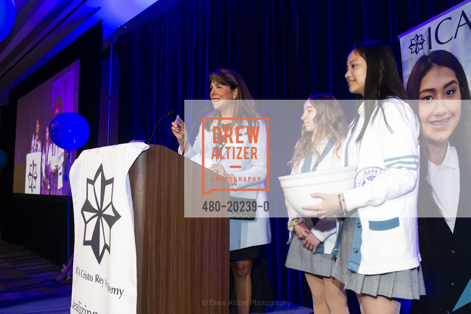 Liz Vaughan, Karina Montiel, Crystal Vaquerano, ICA Cristo Rey 10th Anniversary Annual Business Lunch 2020, Hyatt Regency. 5 Embarcadero Center, Photo #480-20239-0 Liz Vaughan, Karina Montiel, Crystal Vaquerano, Photo #480-20239-0