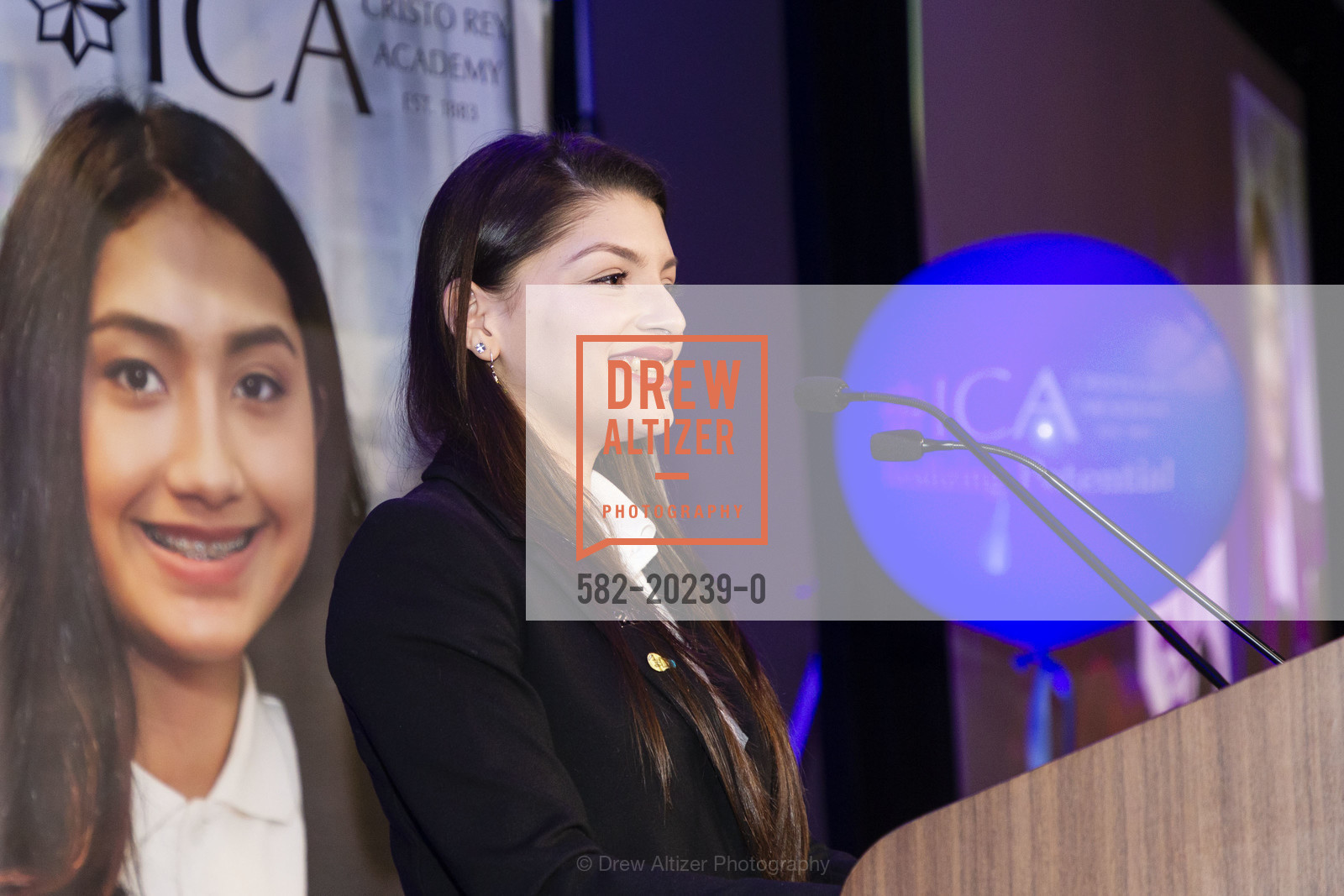 Karina Montiel, ICA Cristo Rey 10th Anniversary Annual Business Lunch 2020, Hyatt Regency. 5 Embarcadero Center, Photo #582-20239-0 Karina Montiel, Photo #582-20239-0