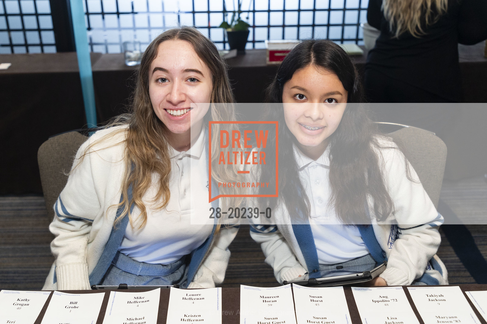 Crystal Vaquerano, Karina Cabrera, ICA Cristo Rey 10th Anniversary Annual Business Lunch 2020, Hyatt Regency. 5 Embarcadero Center, Photo #28-20239-0 Crystal Vaquerano, Karina Cabrera, Photo #28-20239-0