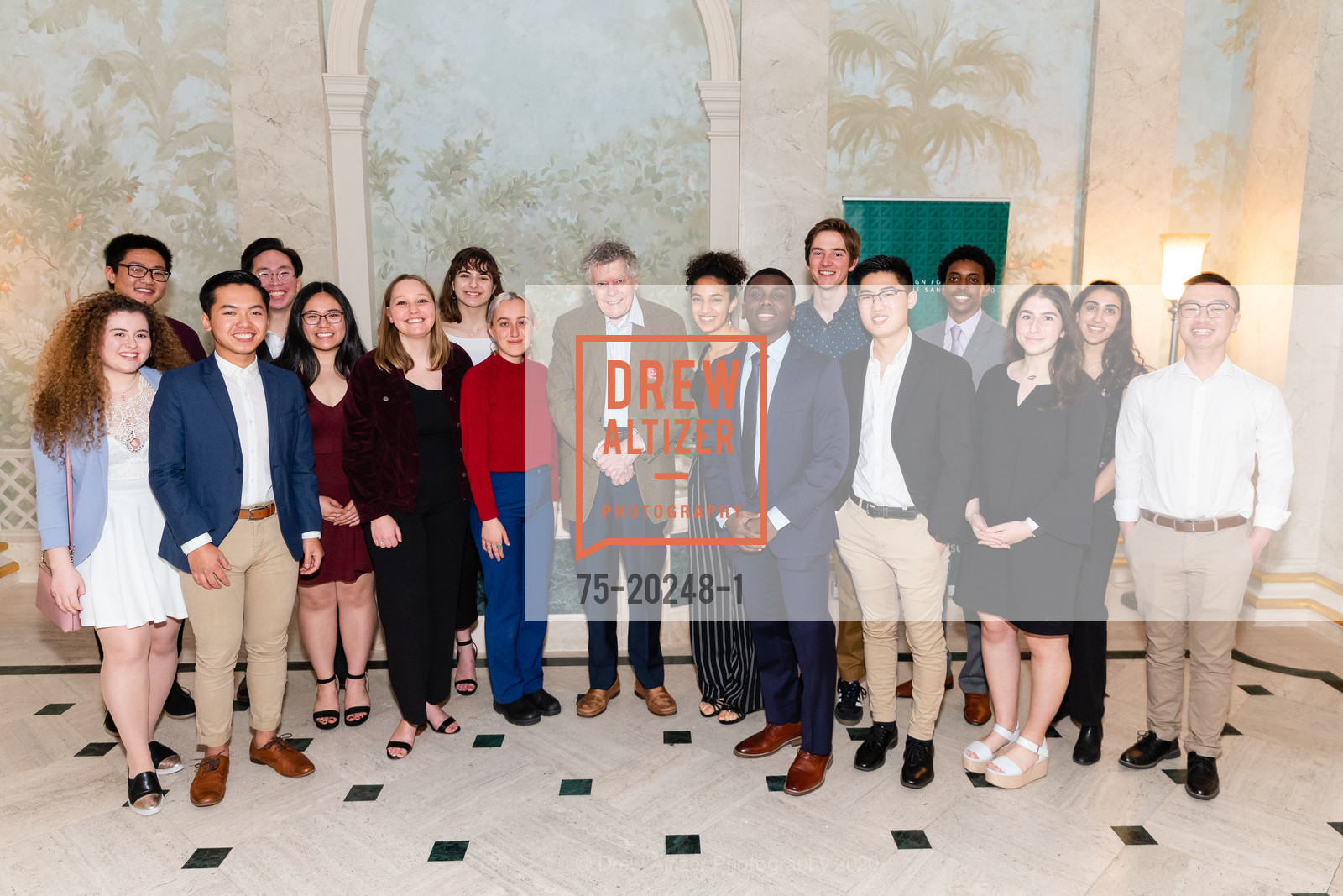 Thanae Stoupas, Norman Feng, Ethan Lu, Samantha Fong, Isabel Kemp, Carolina Verrini Lenzi, Abby Paisner, Gordon P. Getty, Sue Emma, Donald Singleton, Colin Oliver, Evan Young, David Tameroff, Samrha Shan, USF Honor’s College Celebration, Private Residence, March 3rd, 2020, Photo #75-20248-1 Thanae Stoupas, Norman Feng, Ethan Lu, Samantha Fong, Isabel Kemp, Carolina Verrini Lenzi, Abby Paisner, Gordon P. Getty, Sue Emma, Donald Singleton, Colin Oliver, Evan Young, David Tameroff, Samrha Shan, Photo #75-20248-1