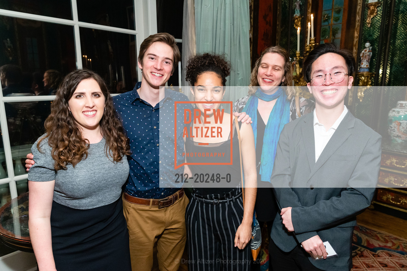 Monica Doblado, Colin Oliver, Sue Emma, Christine Young, Ethan Lu, USF Honor’s College Celebration, Private Residence, March 3rd, 2020, Photo #212-20248-0 Monica Doblado, Colin Oliver, Sue Emma, Christine Young, Ethan Lu, Photo #212-20248-0