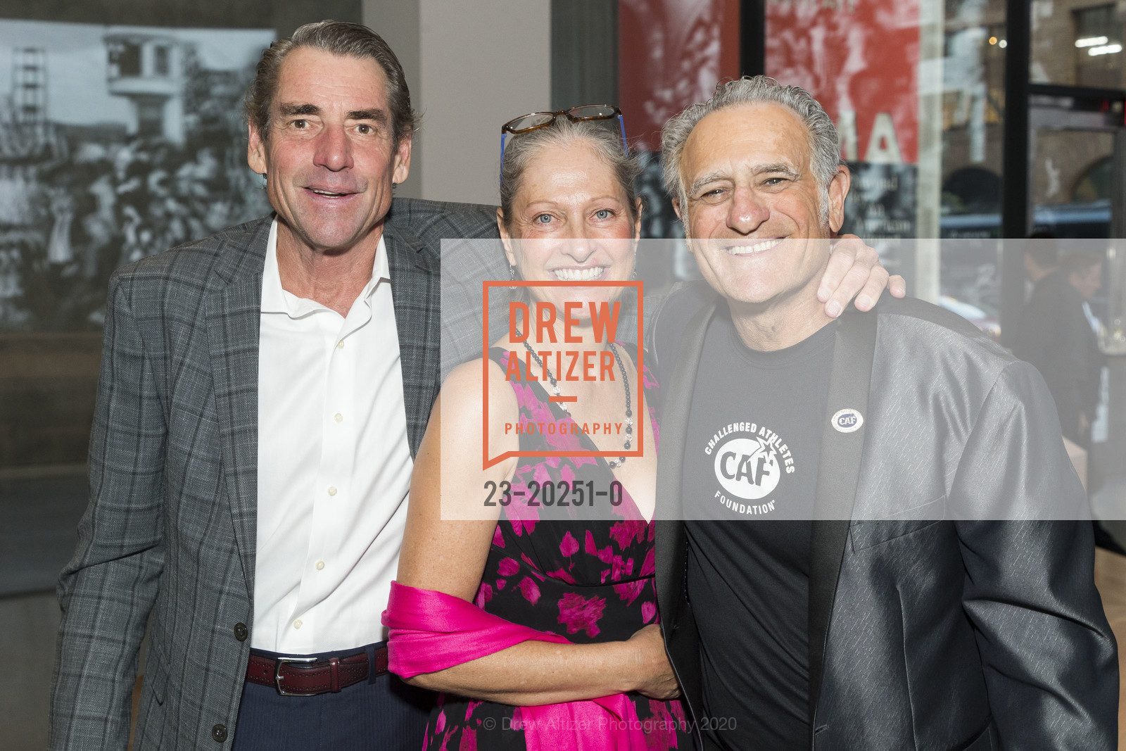 Dave Jochim, Heidi Janzen, Bob Babbitt, Challenged Athlete's Foundation Annual Gala, SFMOMA. 155 3rd Street, March 4th, 2020, Photo #23-20251-0 Dave Jochim, Heidi Janzen, Bob Babbitt, Photo #23-20251-0