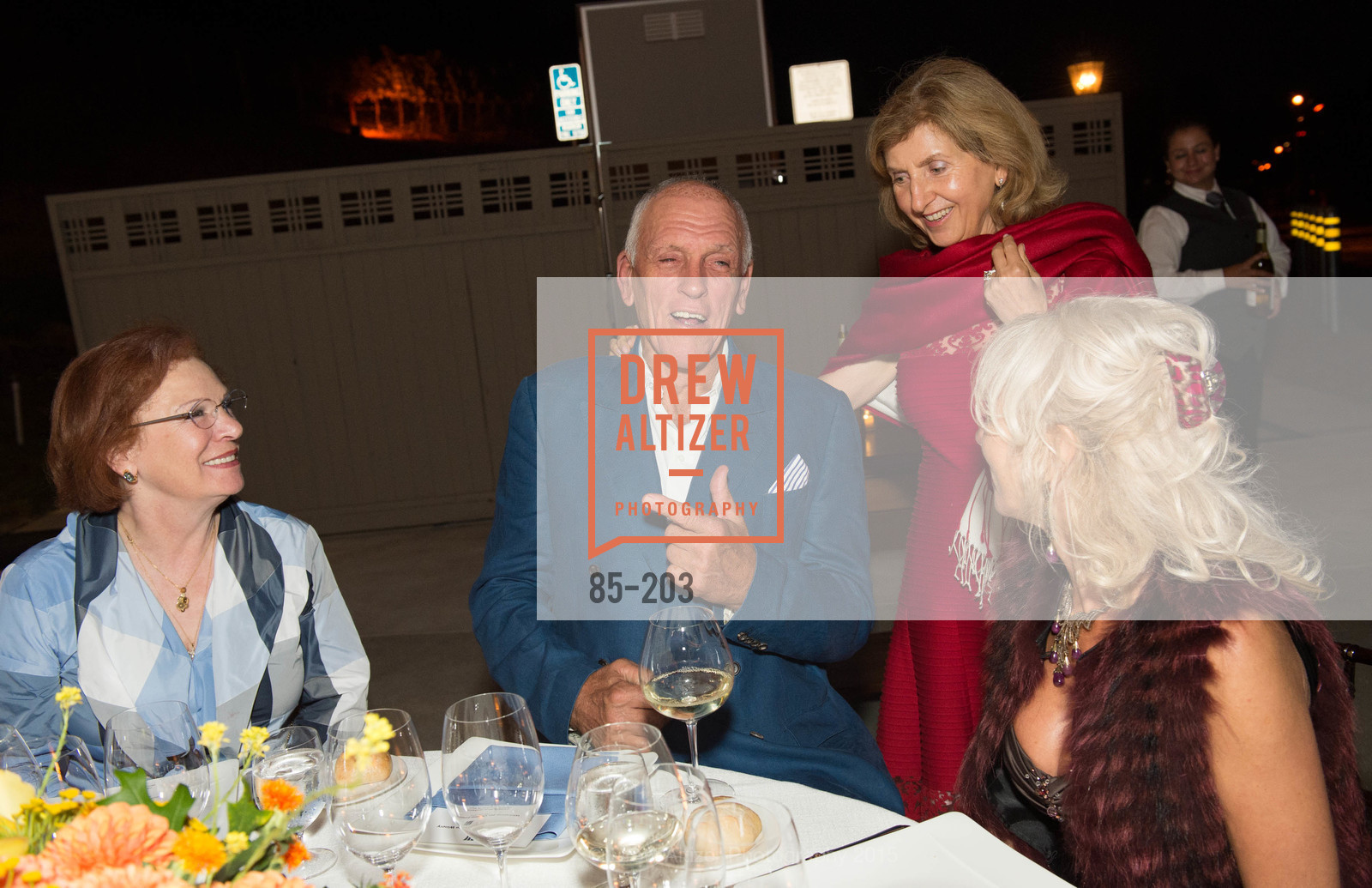Romana Bracco, Dario Sattui, Rita Castellucci, Irina Yartseva, Gucci & Vogue Dinner, Odette Estate. Odette Estate, . 5998 Silverado Trail, July 26th, 2015, Photo #85-203 Romana Bracco, Dario Sattui, Rita Castellucci, Irina Yartseva, Photo #85-203