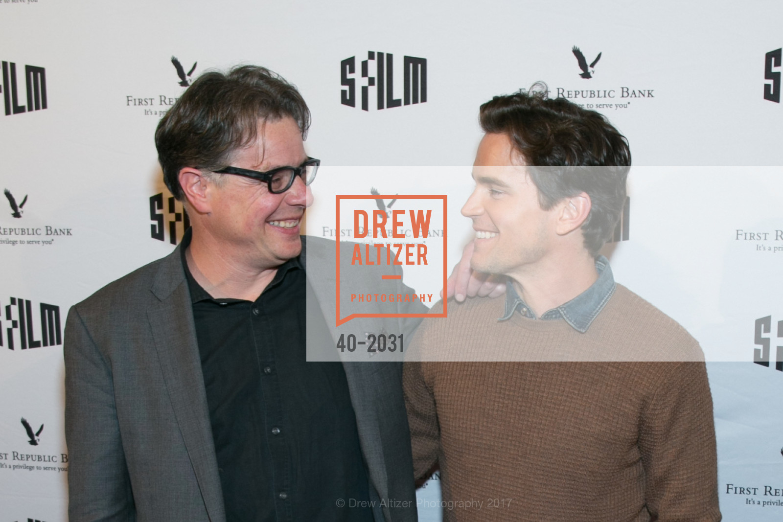 Andrew Smith, Matt Bomer, SFFILM Premiere Arrivals: Walking Out, Alamo Drafthouse New Mission. 2550 Mission Street, April 18th, 2017, Photo #40-2031 Andrew Smith, Matt Bomer, Photo #40-2031