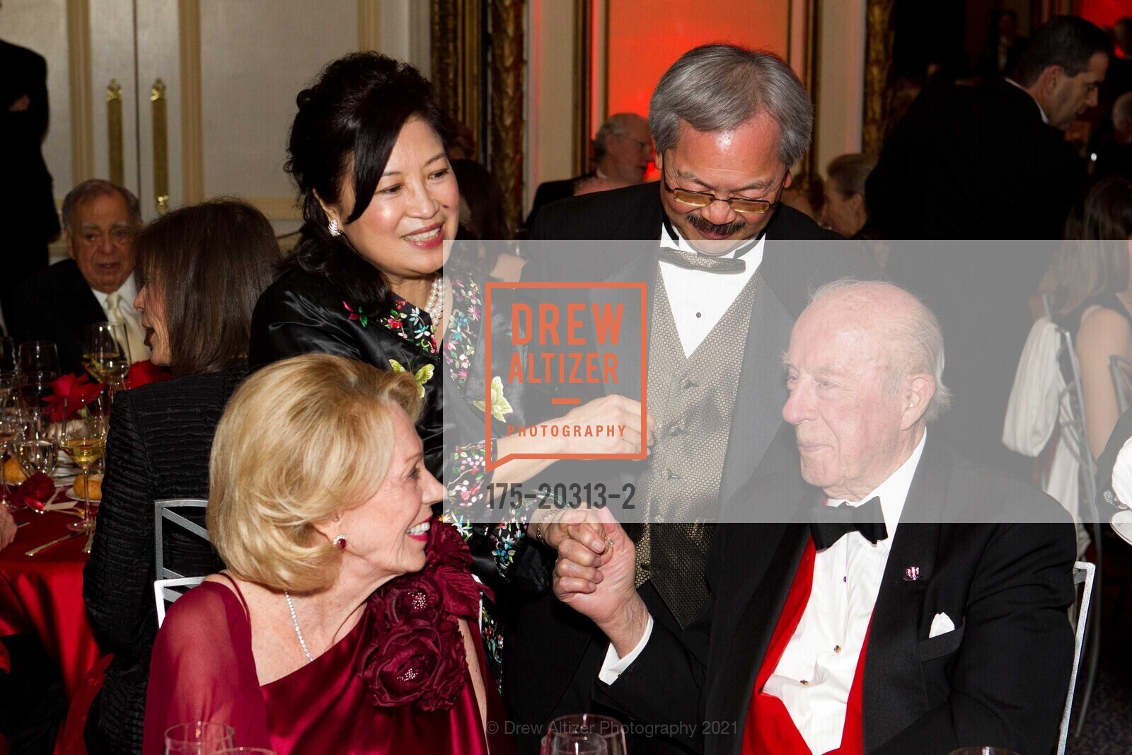 Charlotte Shultz, Anita Lee, Mayor Ed Lee, George Shultz, In Memoriam: George Shultz, Various, February 7th, 2021, Photo #175-20313-2 Charlotte Shultz, Anita Lee, Mayor Ed Lee, George Shultz, Photo #175-20313-2