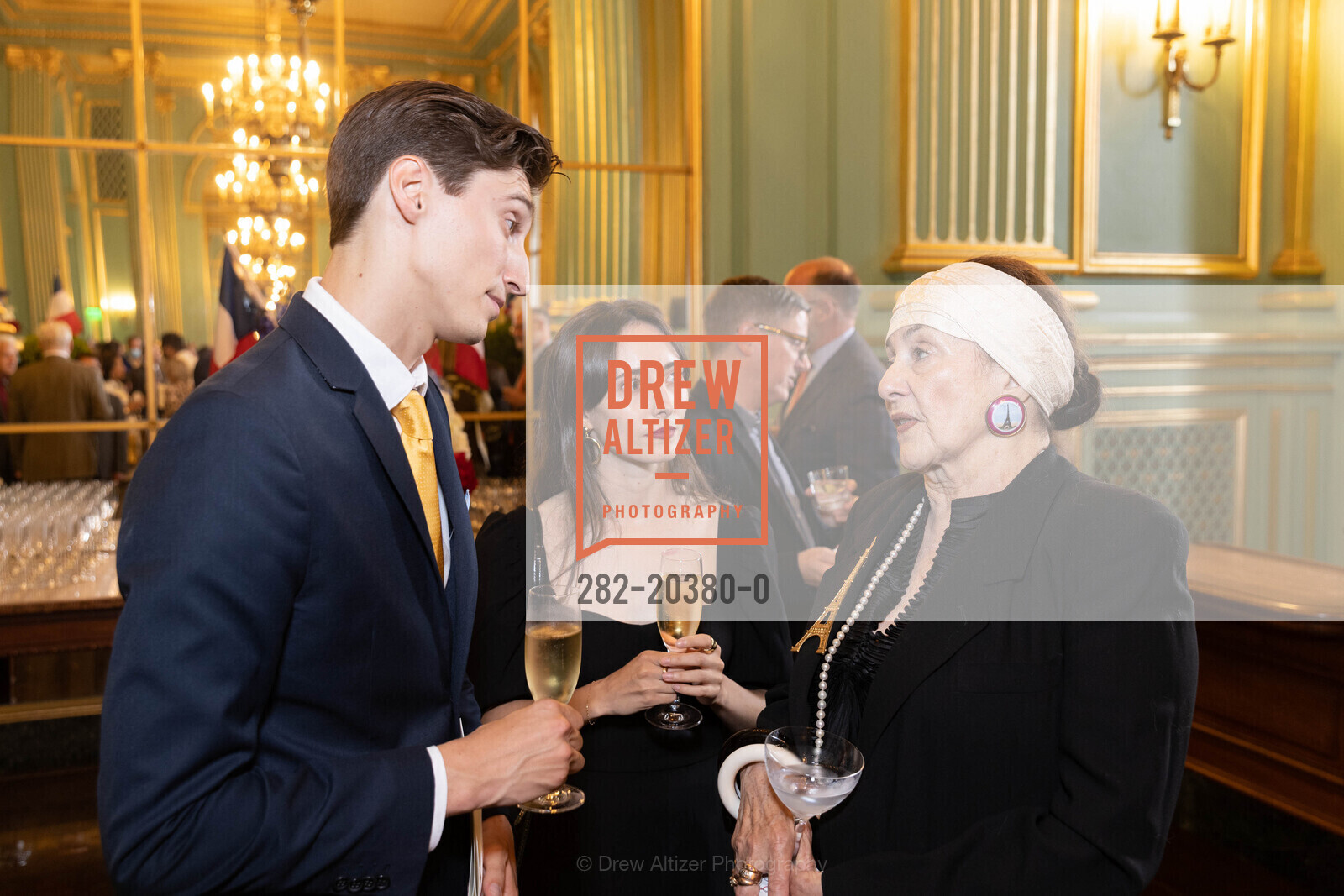 Nathaniel Remez, Jahna Frantziskonis, Tom Horn Receives the The French Legion of Honour, War Memorial Veterans Building, Green Room. 401 Van Ness Ave, Photo #282-20380-0 Nathaniel Remez, Jahna Frantziskonis, Photo #282-20380-0