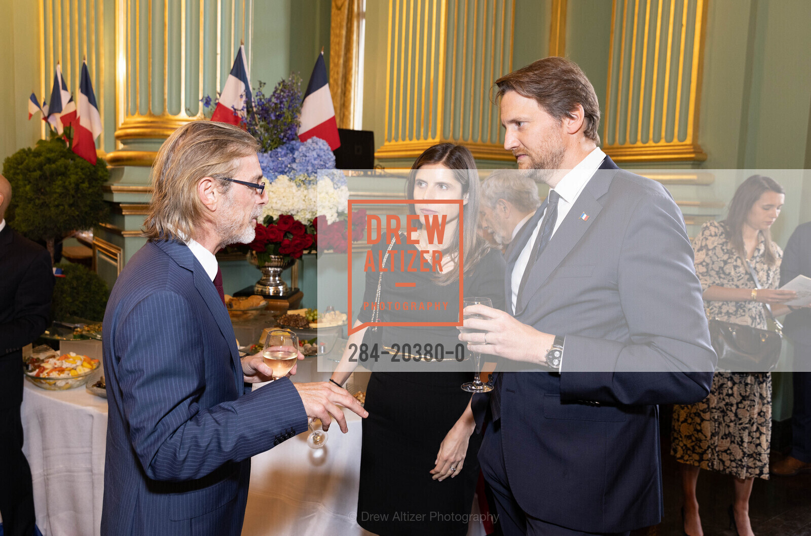 Sergio Strozzi, Marie-Elodie Jung Bazy, Frederic Jung, Tom Horn Receives the The French Legion of Honour, War Memorial Veterans Building, Green Room. 401 Van Ness Ave, Photo #284-20380-0 Sergio Strozzi, Marie-Elodie Jung Bazy, Frederic Jung, Photo #284-20380-0