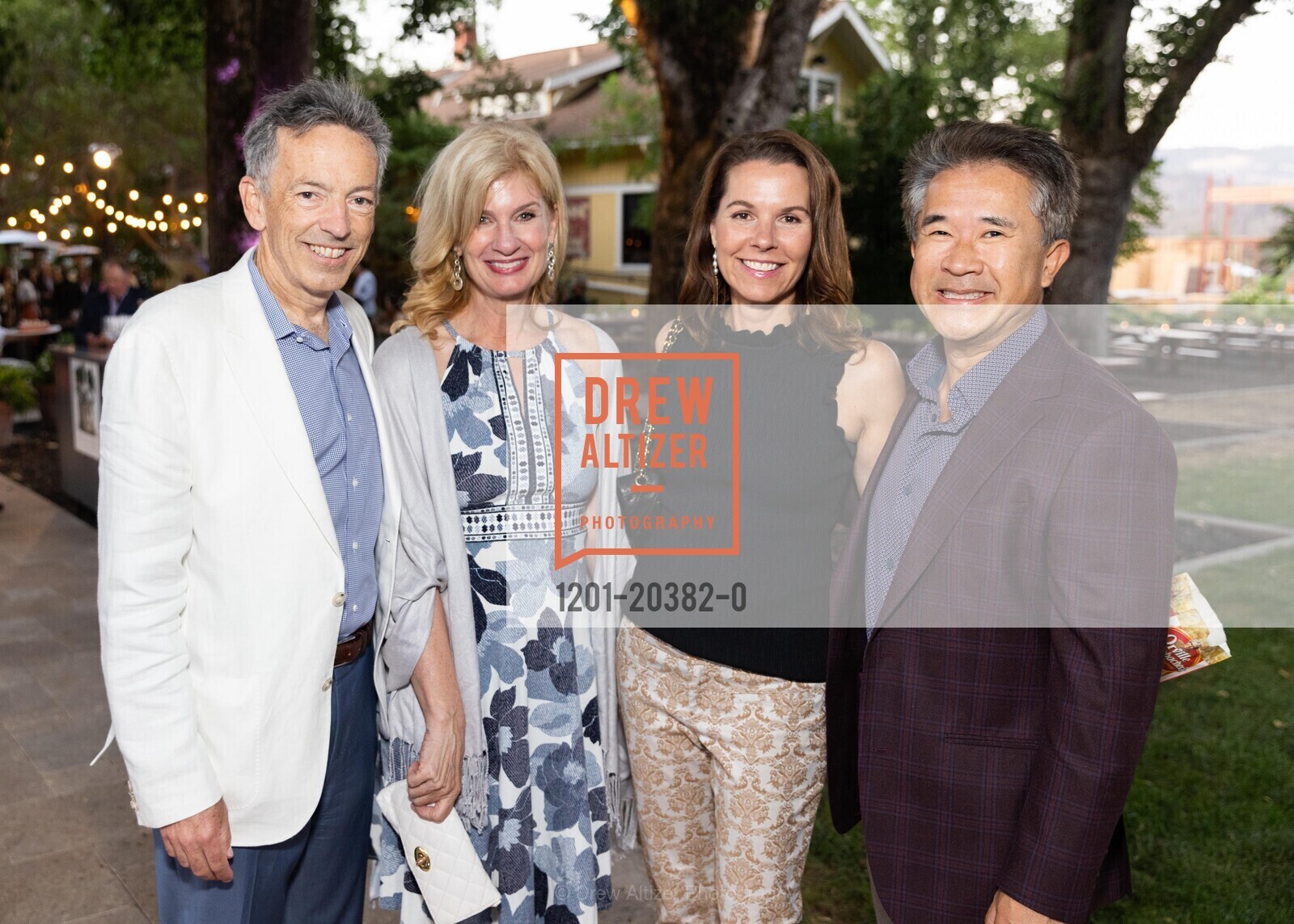 Rick Walker, Karen Walker, Kristen Sorensen, Danny Tran, Frank Family Vineyards Patron Dinner For Festival Napa Valley 2021, Frank Family Vineyards. 1091 Larkmead Ln, Photo #1201-20382-0 Rick Walker, Karen Walker, Kristen Sorensen, Danny Tran, Photo #1201-20382-0