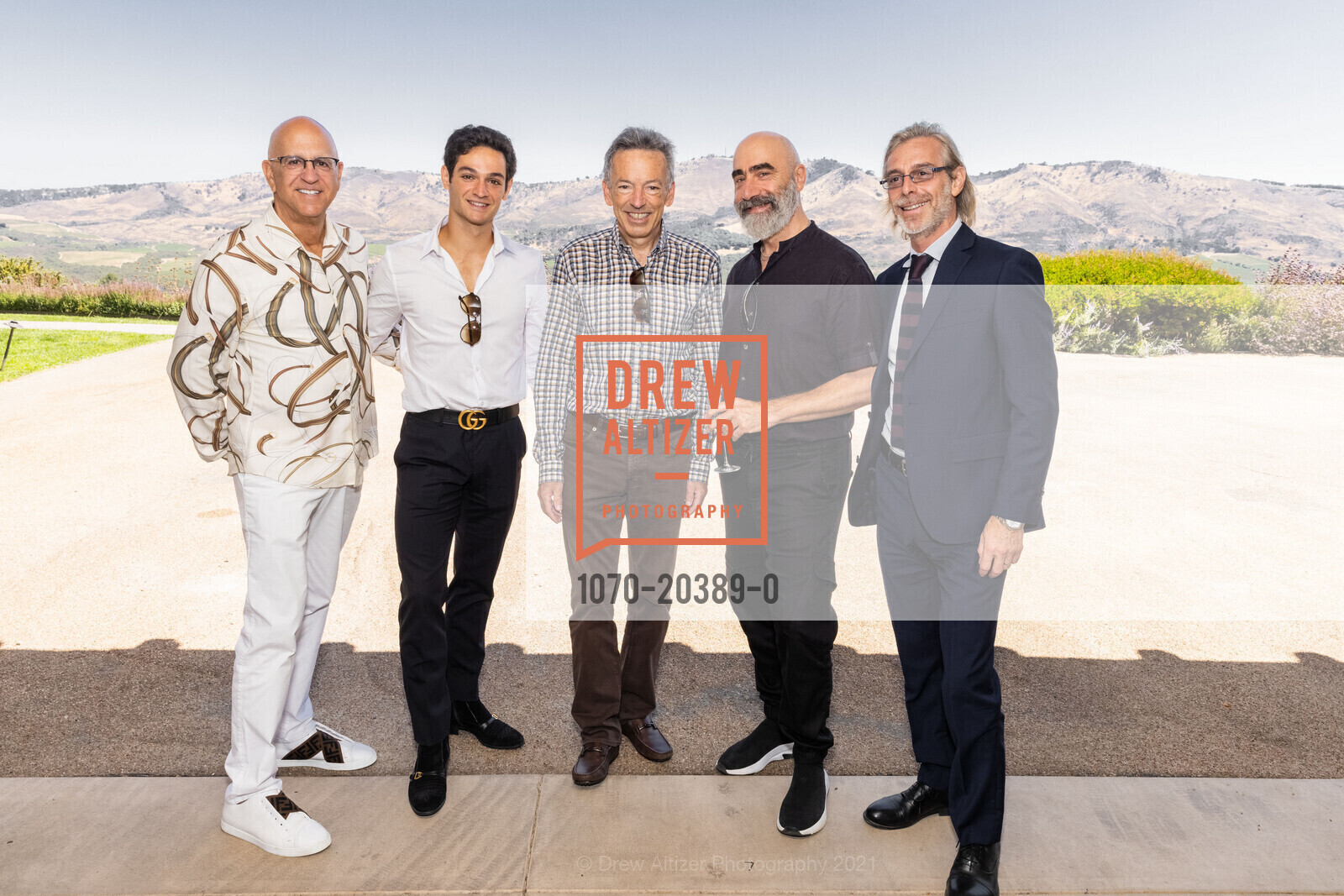 Ken Monnens, Angelo Greco, Rick Walker, Simone Mazzetto, Sergio Strozzi, Antinori Vitner's Luncheon - Festival Napa Valley 2021, Antinori. 3700 Soda Canyon Road, July 24th, 2021, Photo #1070-20389-0 Ken Monnens, Angelo Greco, Rick Walker, Simone Mazzetto, Sergio Strozzi, Photo #1070-20389-0