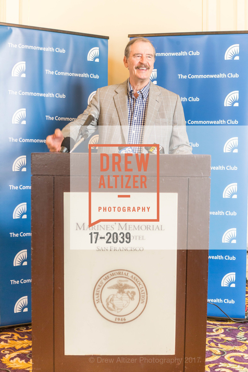 Vicente Fox, Vicente Fox at the Common Wealth Club, Marines Memorial Theatre, 10th Floor, Heritage Room. 609 Sutter Street, April 19th, 2017, Photo #17-2039 Vicente Fox, Photo #17-2039