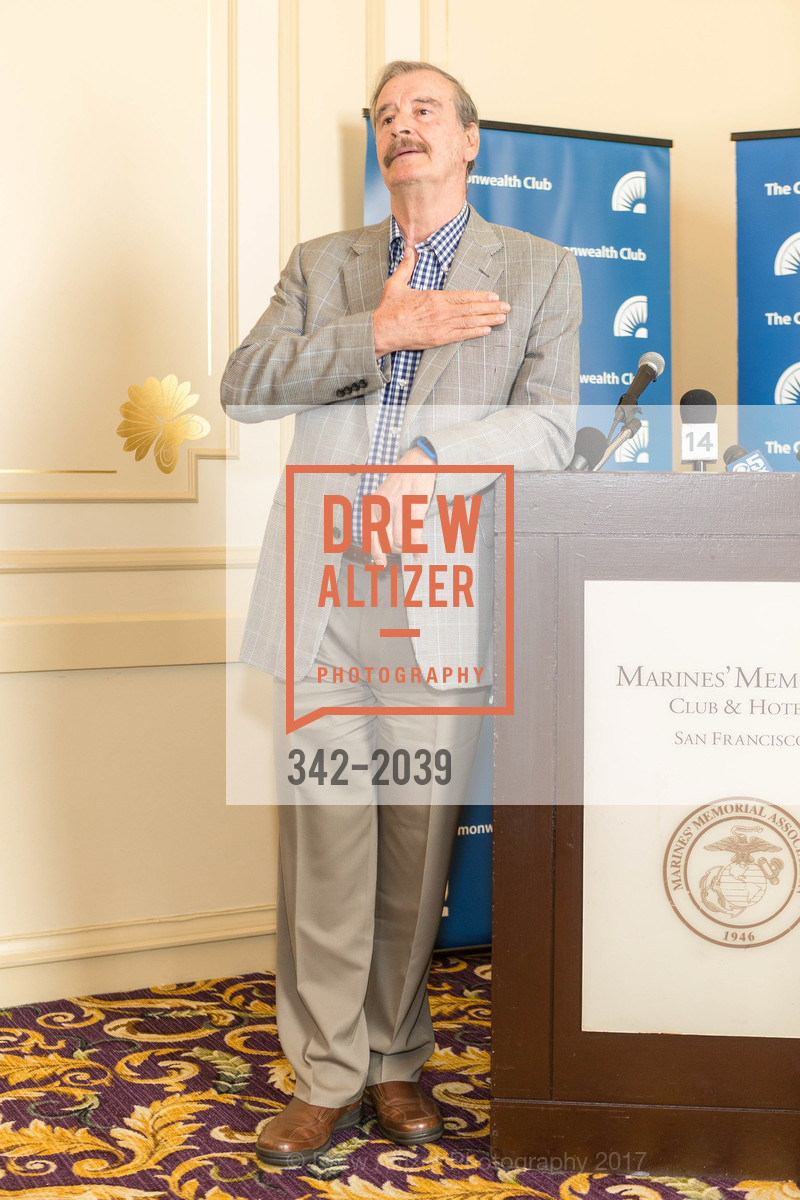 Vicente Fox, Vicente Fox at the Common Wealth Club, Marines Memorial Theatre, 10th Floor, Heritage Room. 609 Sutter Street, April 19th, 2017, Photo #342-2039 Vicente Fox, Photo #342-2039
