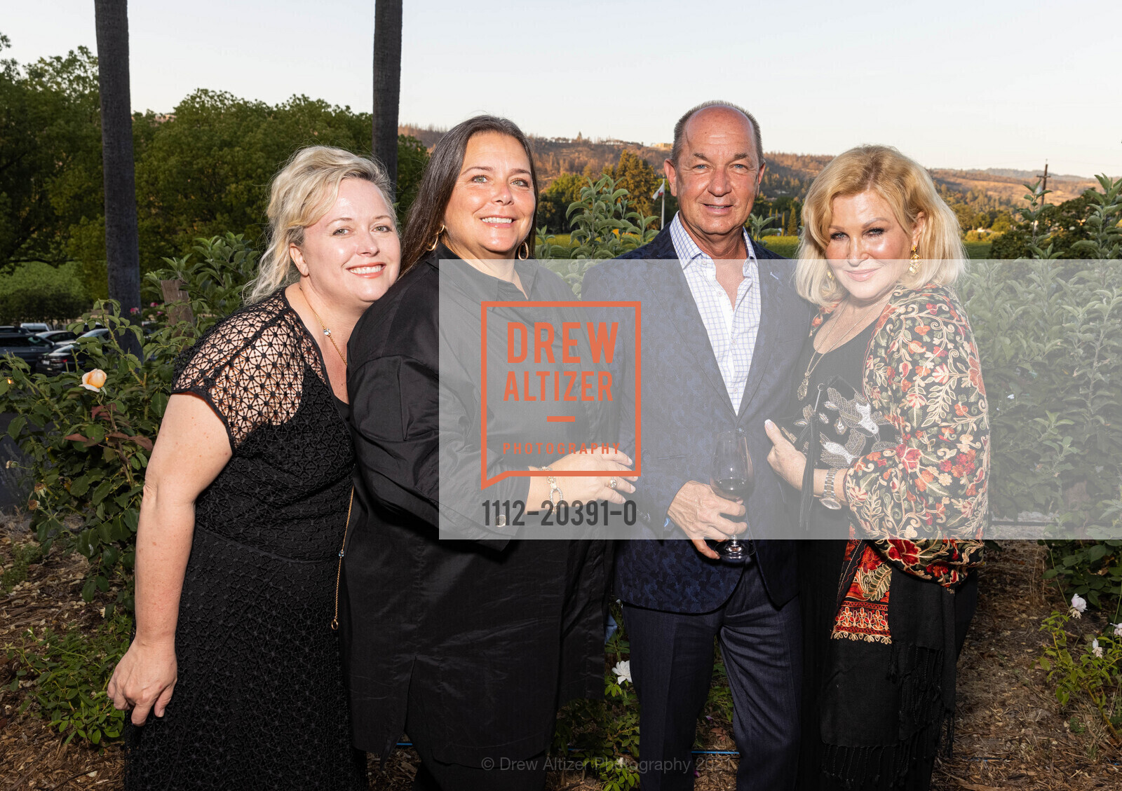 Monica Barrows, Nathalie Diamantis, Bruce Kaiser, Lauren Ackerman, Festival Napa Valley Closing Night Dinner at Greystone, CIA at Greystone. 2555 Main Street, July 24th, 2021, Photo #1112-20391-0 Monica Barrows, Nathalie Diamantis, Bruce Kaiser, Lauren Ackerman, Photo #1112-20391-0