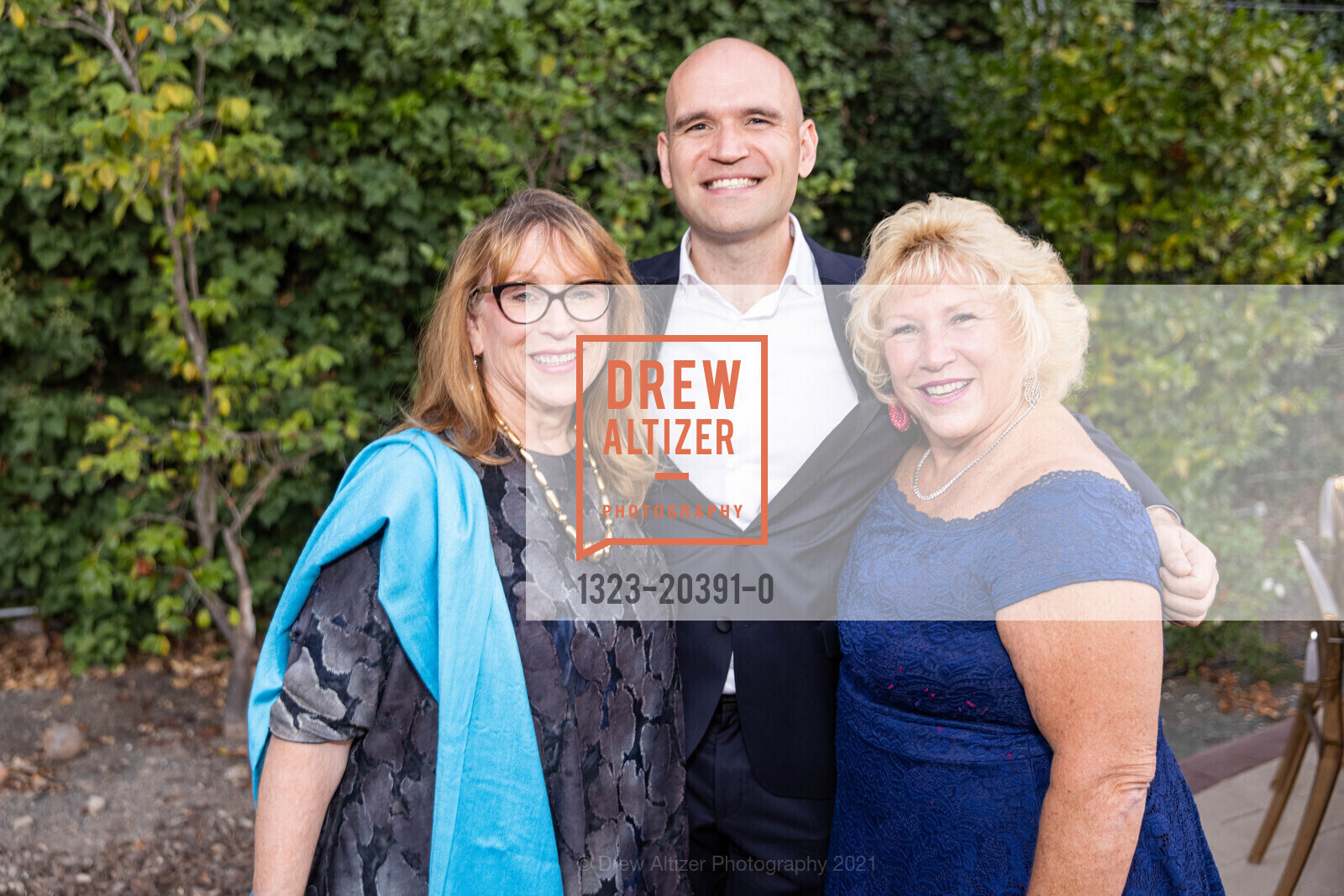 Judith Burbank, Michael Fabiano, Carol Fabiano, Festival Napa Valley Closing Night Dinner at Greystone, CIA at Greystone. 2555 Main Street, July 24th, 2021, Photo #1323-20391-0 Judith Burbank, Michael Fabiano, Carol Fabiano, Photo #1323-20391-0