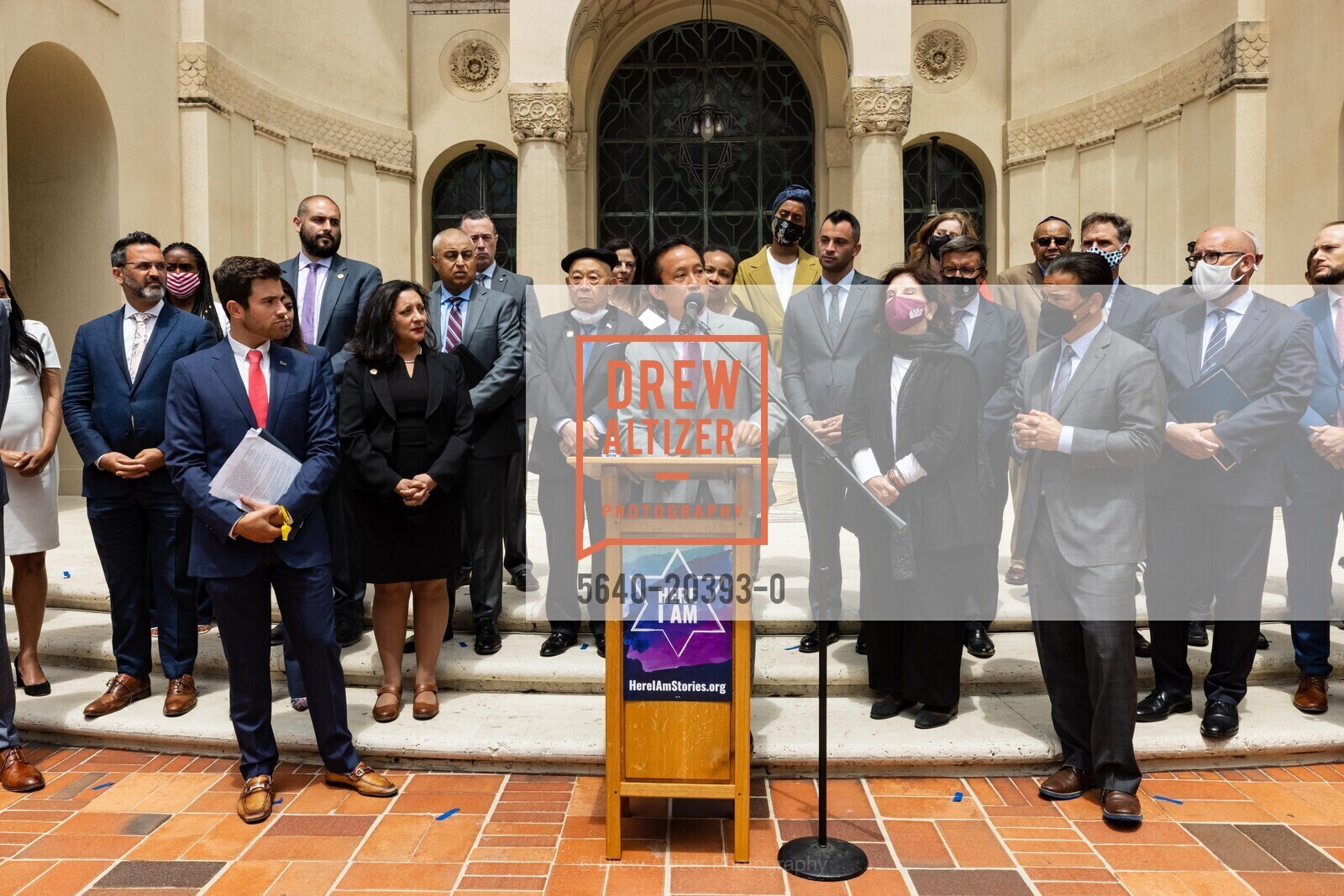 Ahsha Safaí, Tyler Gregory, Myrna Melgar, Rudy Gonzalez, Rob Bonta, Dennis Wu, David Chiu, Manny Yekutiel, Anita Friedman, Chesa Boudin, Jewish Community Relations Council Press Conference 2021, Congregation Emanu-El. 2 Lake St, Photo #5640-20393-0 Ahsha Safaí, Tyler Gregory, Myrna Melgar, Rudy Gonzalez, Rob Bonta, Dennis Wu, David Chiu, Manny Yekutiel, Anita Friedman, Chesa Boudin, Photo #5640-20393-0