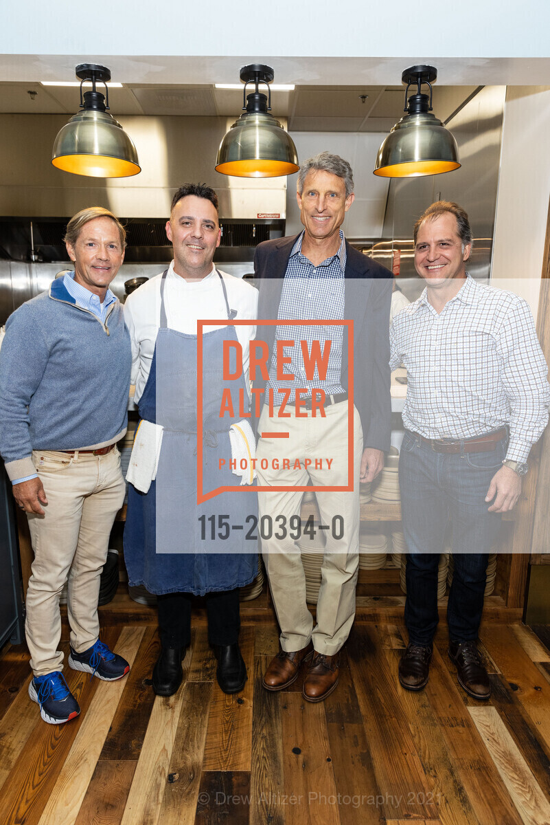 Mike House, Scott Quinn, Rick Ronald, Tony Marcell, Luna American Brasserie Grand Re-Opening, Luna Brasserie. 694 Valencia Street, July 29th, 2021, Photo #115-20394-0 Mike House, Scott Quinn, Rick Ronald, Tony Marcell, Photo #115-20394-0