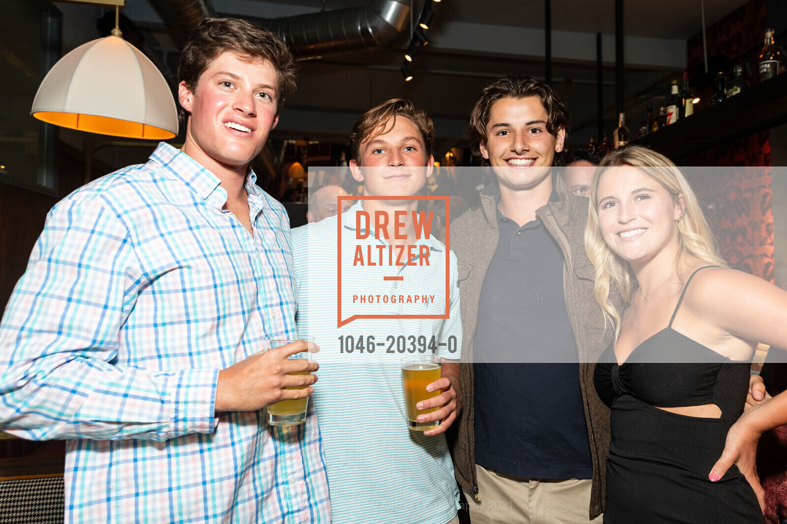 Owen Murray, Jackson Cane, Deven Enos, Kelly Wall, Luna American Brasserie Grand Re-Opening, Luna Brasserie. 694 Valencia Street, July 29th, 2021, Photo #1046-20394-0 Owen Murray, Jackson Cane, Deven Enos, Kelly Wall, Photo #1046-20394-0