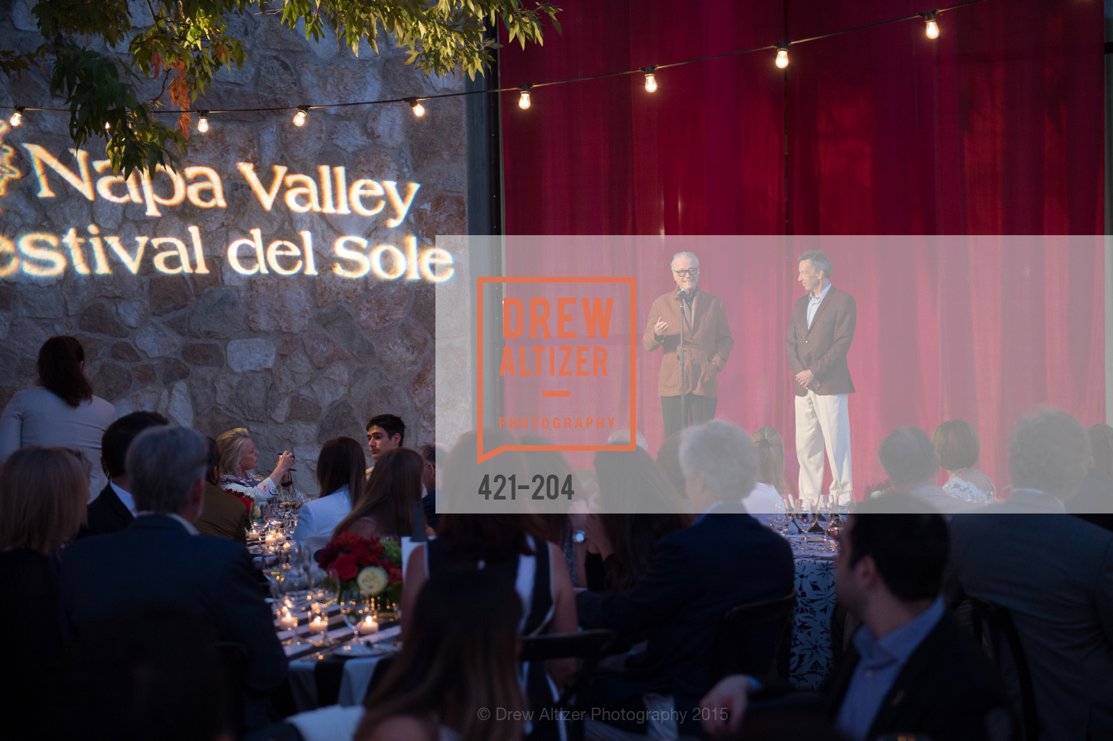 Agustin Huneeus, Rick Walker, Gucci & Vogue Dinner, Quintessa. Quintessa, . 1601 Silverado Trail, July 25th, 2015, Photo #421-204 Agustin Huneeus, Rick Walker, Photo #421-204