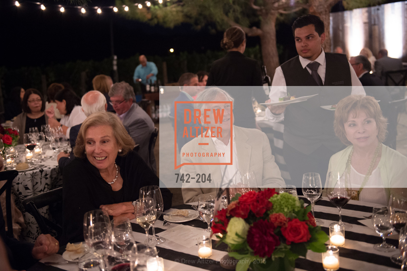 Simon Guendelman, Isabel Allende, Gucci & Vogue Dinner, Quintessa. Quintessa, . 1601 Silverado Trail, July 25th, 2015, Photo #742-204 Simon Guendelman, Isabel Allende, Photo #742-204