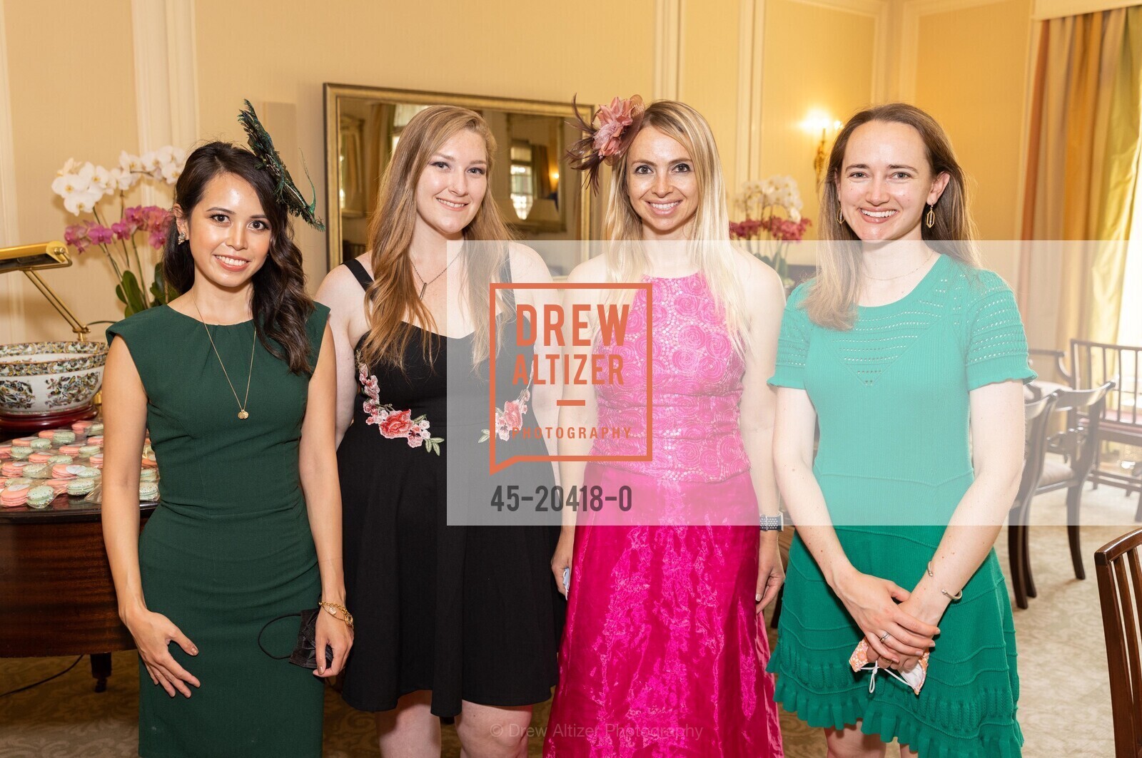 Aireen Batungbakal, Stephanie Mitchell, Elizabeth Swaney, Annika Ulrich, Spinsters of SF Hosts New Member Tea, Private, Photo #45-20418-0 Aireen Batungbakal, Stephanie Mitchell, Elizabeth Swaney, Annika Ulrich, Photo #45-20418-0