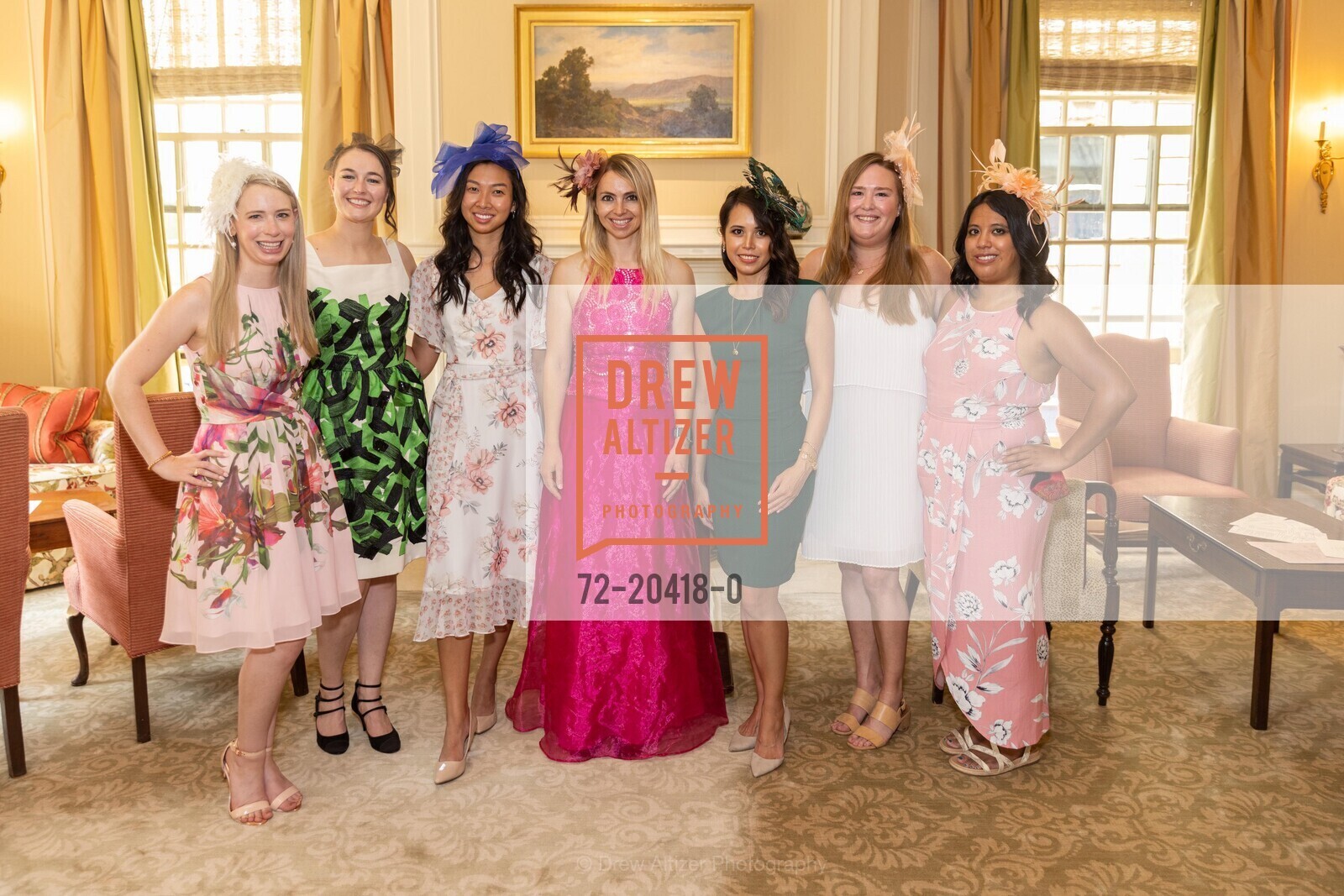 Kendall Knoll, Grace Henry, Amy Tam, Elizabeth Swaney, Aireen Batungbakal, Megan Coleman, Karen Datangel, Spinsters of SF Hosts New Member Tea, Private, Photo #72-20418-0 Kendall Knoll, Grace Henry, Amy Tam, Elizabeth Swaney, Aireen Batungbakal, Megan Coleman, Karen Datangel, Photo #72-20418-0
