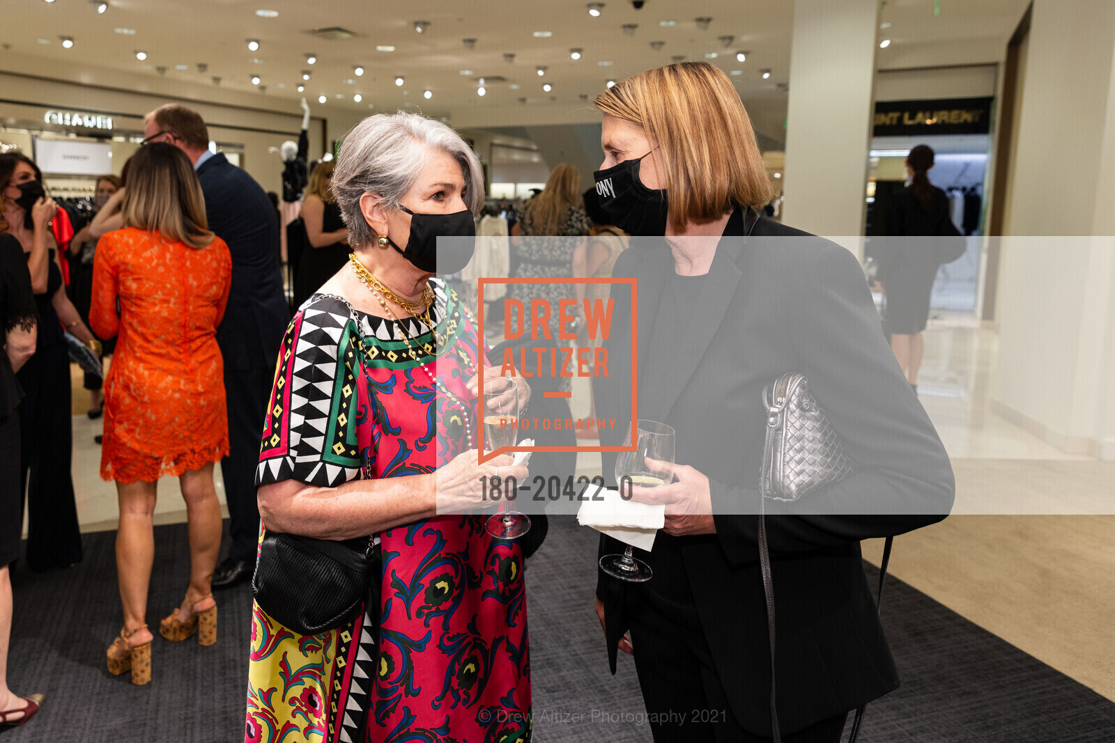 Isabel Valdes, Priscilla Geeslin, Neiman Marcus hosts SF Symphony Cocktail Party 2021, Neiman Marcus. 150 Stockton St, September 9th, 2021, Photo #180-20422-0 Isabel Valdes, Priscilla Geeslin, Photo #180-20422-0