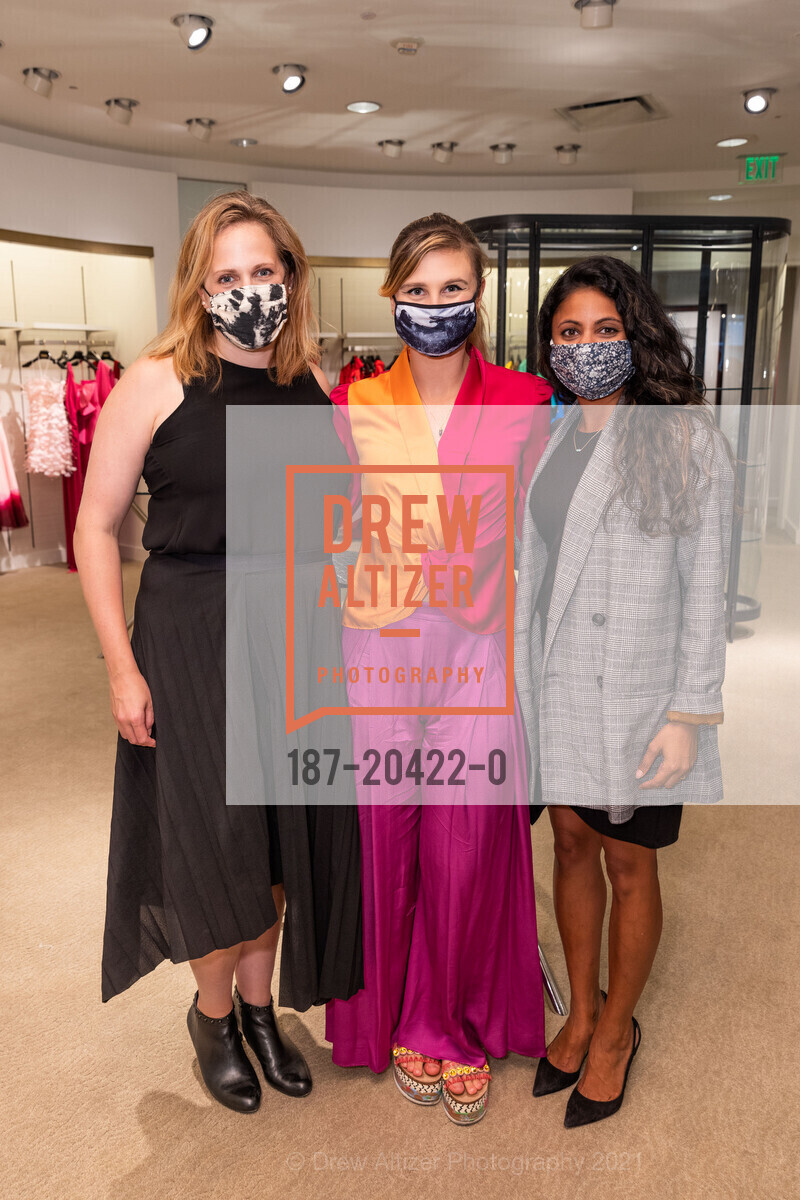 Leigh Brawer, Katherine Geeslin, Aditi Iyer, Neiman Marcus hosts SF Symphony Cocktail Party 2021, Neiman Marcus. 150 Stockton St, September 9th, 2021, Photo #187-20422-0 Leigh Brawer, Katherine Geeslin, Aditi Iyer, Photo #187-20422-0