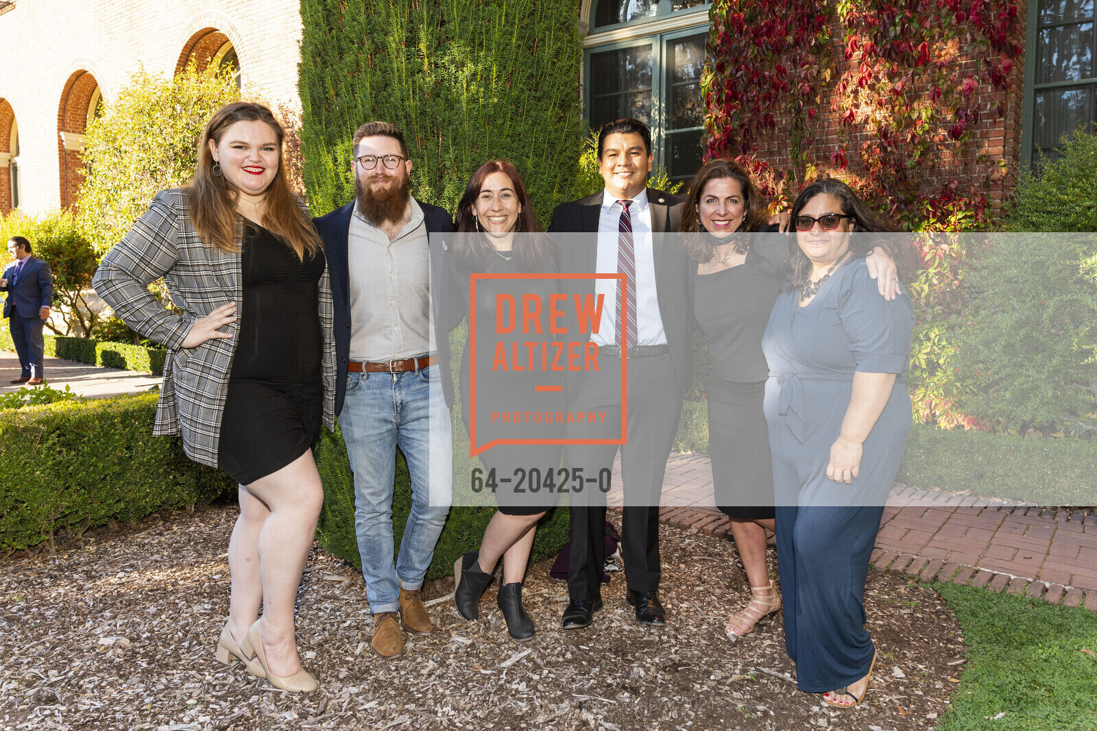 Erin Chazer, Jordan Grimes, Sarah Fields, Elmer Martinez, Diane Papan, Nicole Fernandez, San Mateo County History Makers Honors Joe Cotchett, Filoli Historic House & Garden. 86 Cañada Rd, September 10th, 2021, Photo #64-20425-0 Erin Chazer, Jordan Grimes, Sarah Fields, Elmer Martinez, Diane Papan, Nicole Fernandez, Photo #64-20425-0