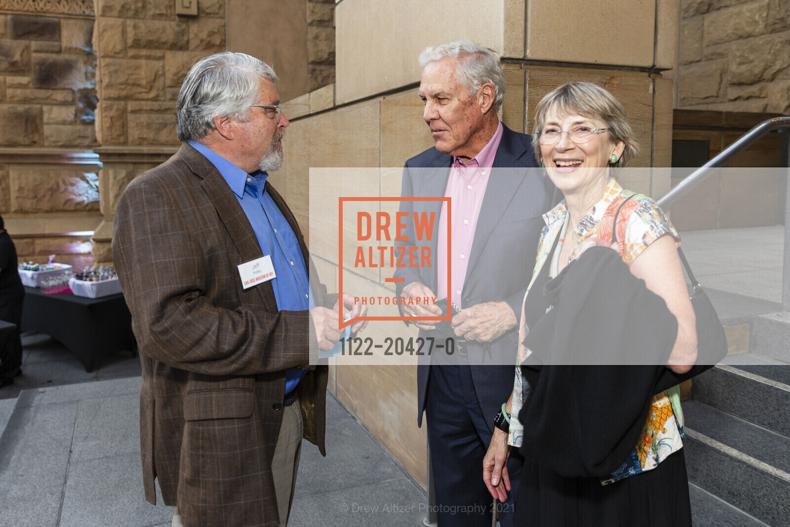 Jeff Kelley, Barry Fernald, Toby Fernald, San Jose Museum of Art Gala, San Jose Museum of Art. San Jose Museum of Art 2021, September 13th, 2021, Photo #1122-20427-0 Jeff Kelley, Barry Fernald, Toby Fernald, Photo #1122-20427-0