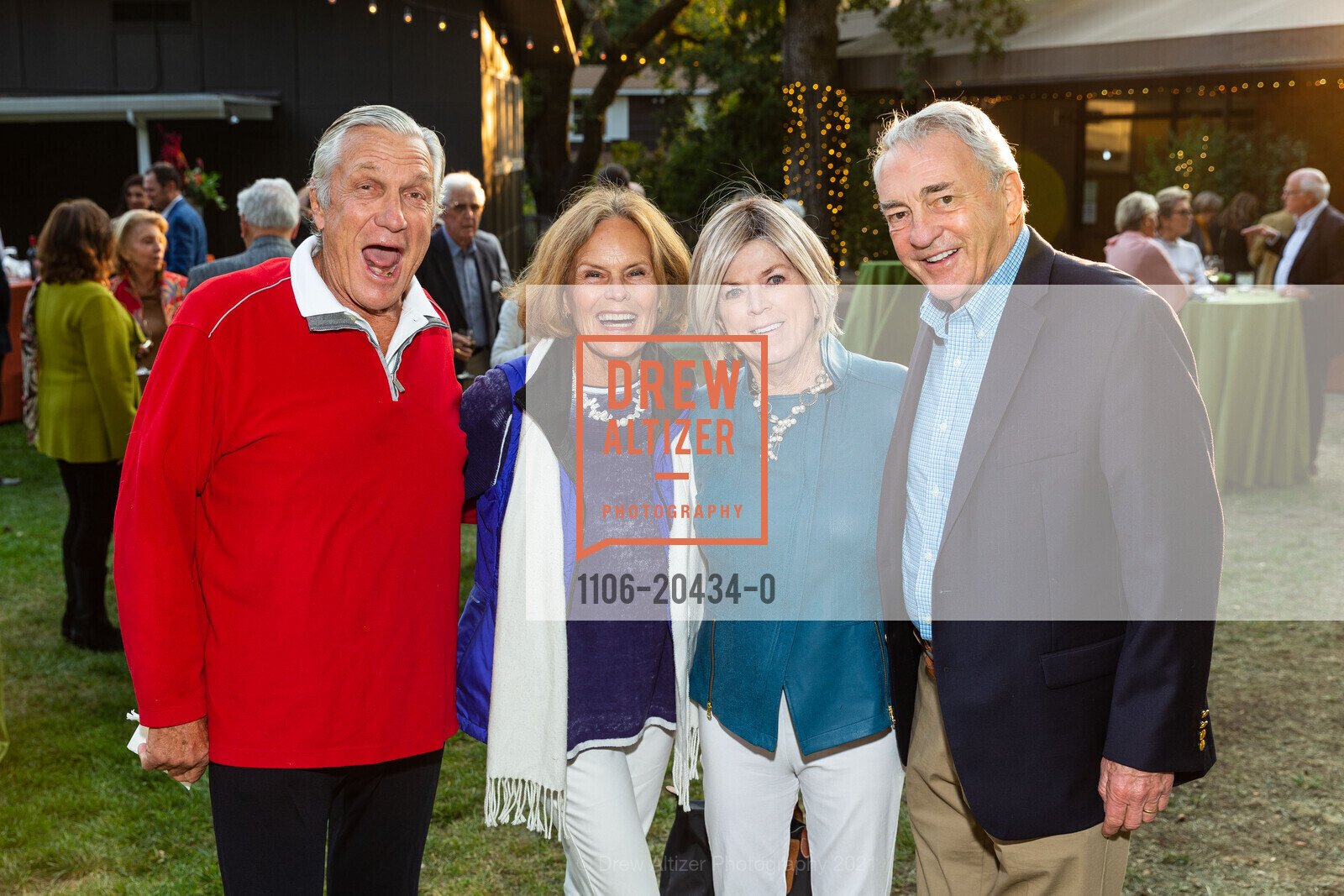John Gladish, Nina Gladish, Roseanna Lourdeaux, Wallace Lourdeaux, Marin Art and Garden Center's 2021 Harvest Dinner, Marin Art and Garden Center. 30 Sir Francis Drake Blvd, September 17th, 2021, Photo #1106-20434-0 John Gladish, Nina Gladish, Roseanna Lourdeaux, Wallace Lourdeaux, Photo #1106-20434-0
