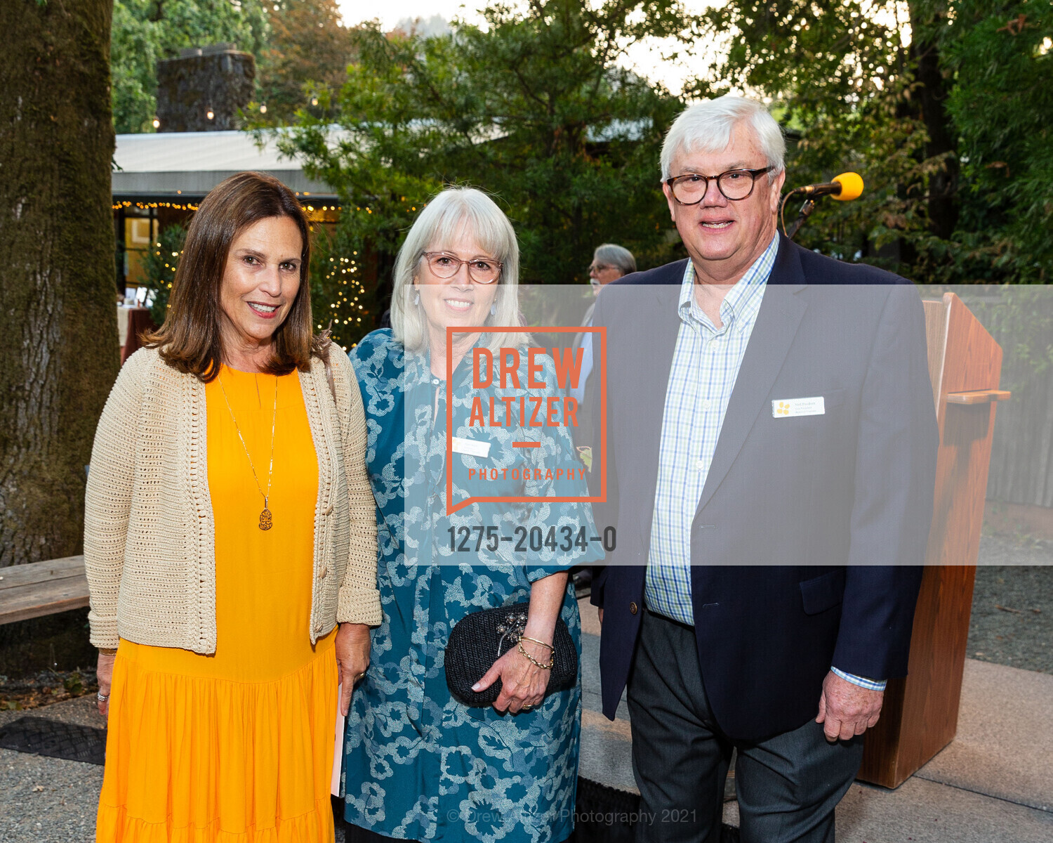 Susan Giorgi, Pam Scott, Ned Purdom, Marin Art and Garden Center's 2021 Harvest Dinner, Marin Art and Garden Center. 30 Sir Francis Drake Blvd, September 17th, 2021, Photo #1275-20434-0 Susan Giorgi, Pam Scott, Ned Purdom, Photo #1275-20434-0