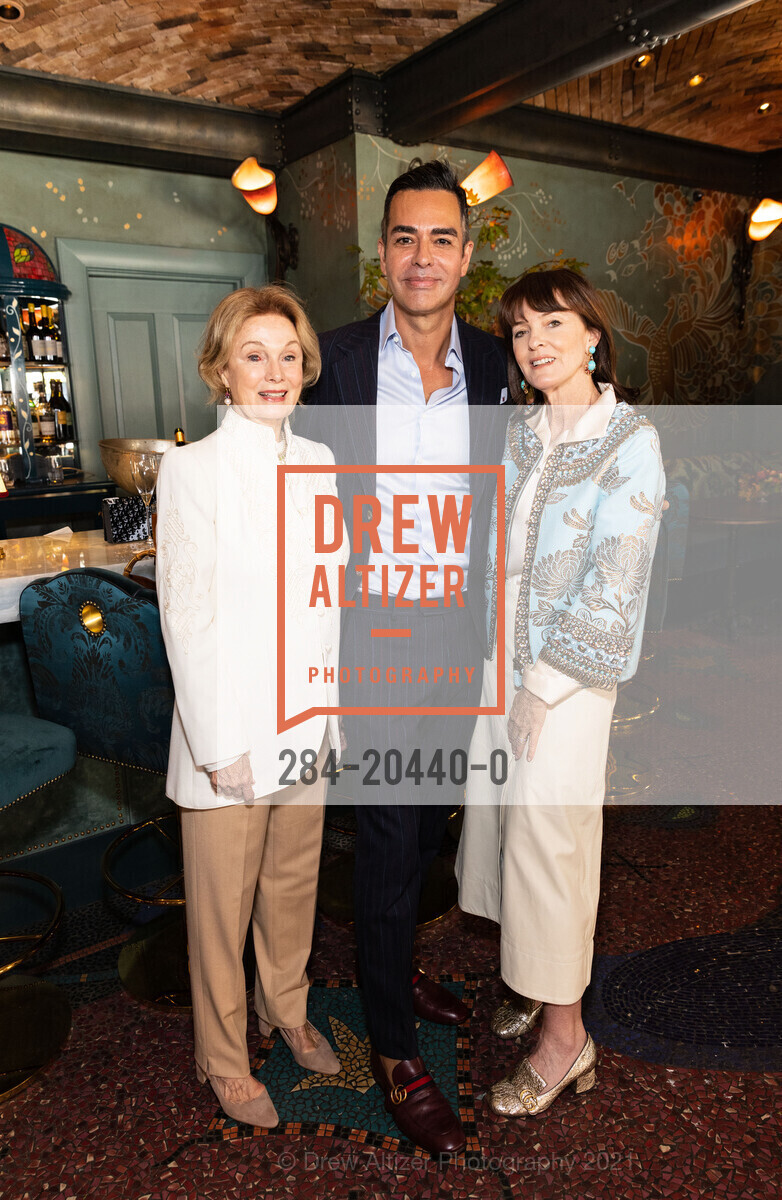 Yvette Mimieux Ruby, Gary Lopez, Allison Speer, Boulevard Pre-Opening Lunch, Boulevard. 1 Mission St, September 22nd, 2021, Photo #284-20440-0 Yvette Mimieux Ruby, Gary Lopez, Allison Speer, Photo #284-20440-0