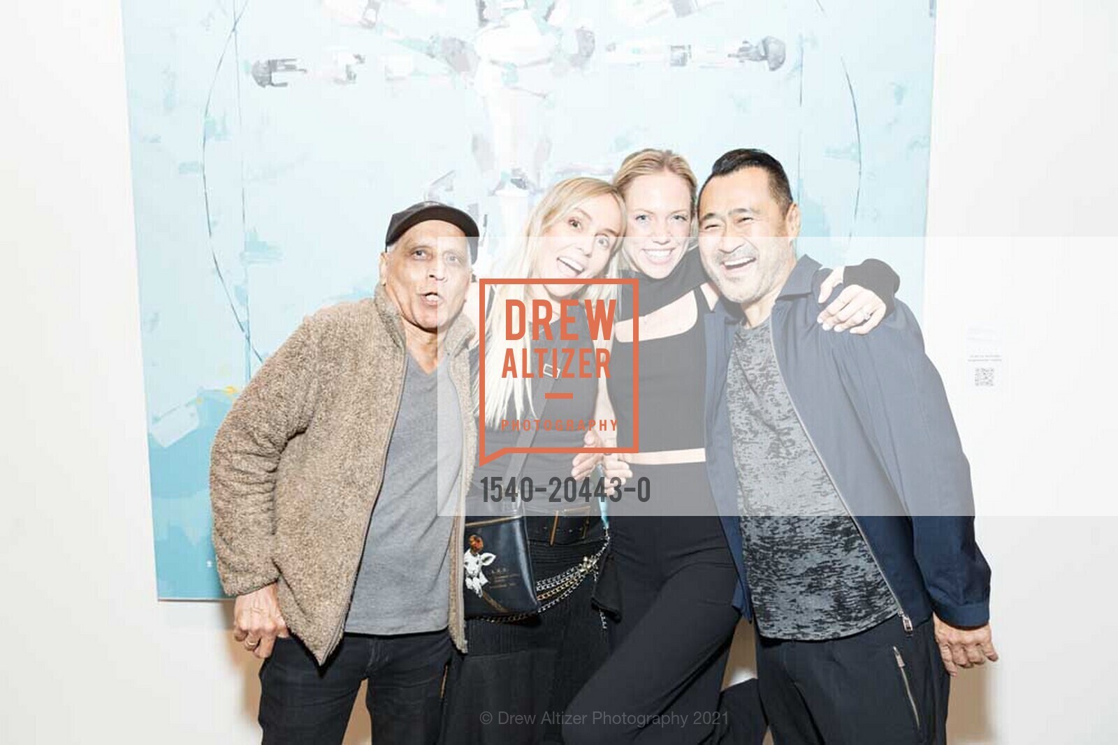 Zahid Sardar, Agnieszka Pilat, Victoria Hope Lyseggen, Jorn Lyseggen, Agnieszka Pilat Opening Show at Modernism West, Foreign Cinema. 2534 Mission St, September 23rd, 2021, Photo #1540-20443-0 Zahid Sardar, Agnieszka Pilat, Victoria Hope Lyseggen, Jorn Lyseggen, Photo #1540-20443-0