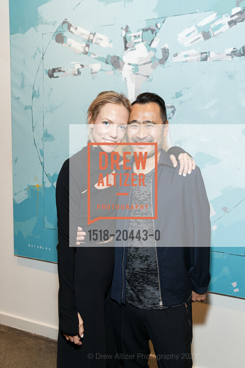Victoria Hope Lyseggen, Jorn Lyseggen, Agnieszka Pilat Opening Show at Modernism West, Foreign Cinema. 2534 Mission St, September 23rd, 2021, Photo #1518-20443-0 Victoria Hope Lyseggen, Jorn Lyseggen, Photo #1518-20443-0