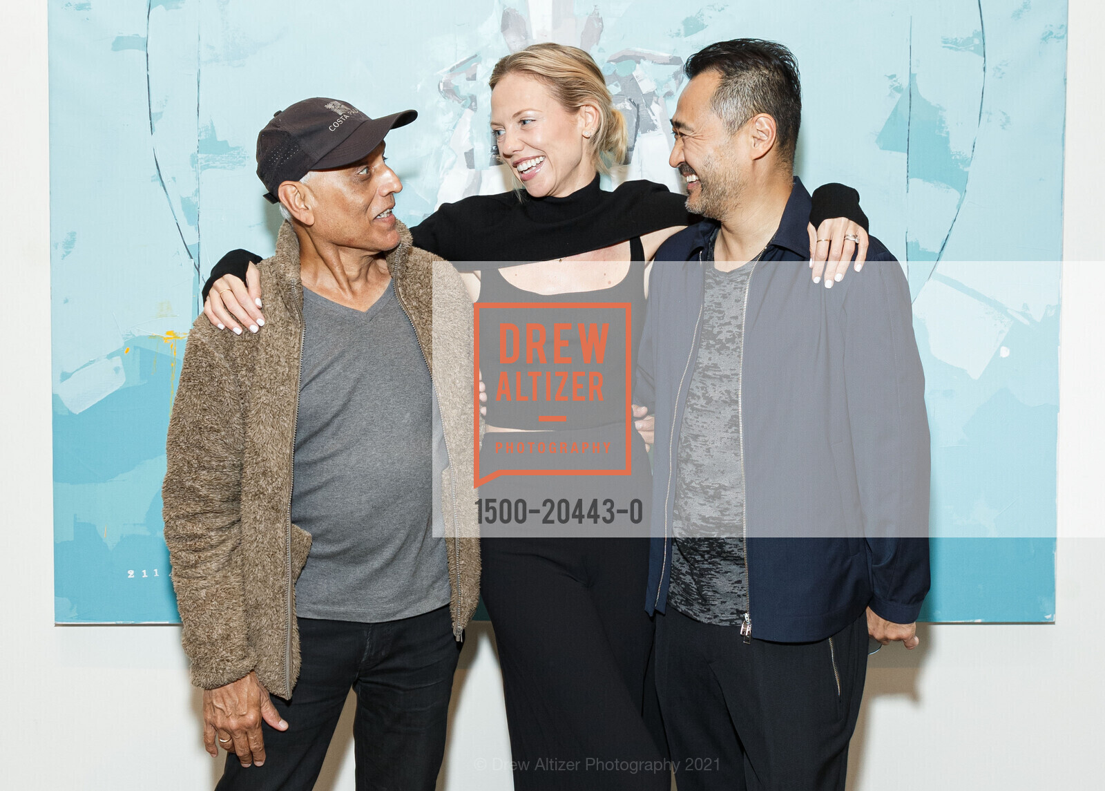 Zahid Sardar, Victoria Hope Lyseggen, Jorn Lyseggen, Agnieszka Pilat Opening Show at Modernism West, Foreign Cinema. 2534 Mission St, September 23rd, 2021, Photo #1500-20443-0 Zahid Sardar, Victoria Hope Lyseggen, Jorn Lyseggen, Photo #1500-20443-0