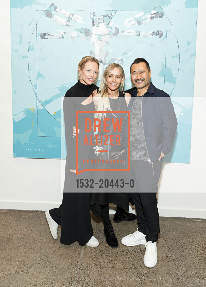Victoria Hope Lyseggen, Agnieszka Pilat, Jorn Lyseggen, Agnieszka Pilat Opening Show at Modernism West, Foreign Cinema. 2534 Mission St, September 23rd, 2021, Photo #1532-20443-0 Victoria Hope Lyseggen, Agnieszka Pilat, Jorn Lyseggen, Photo #1532-20443-0