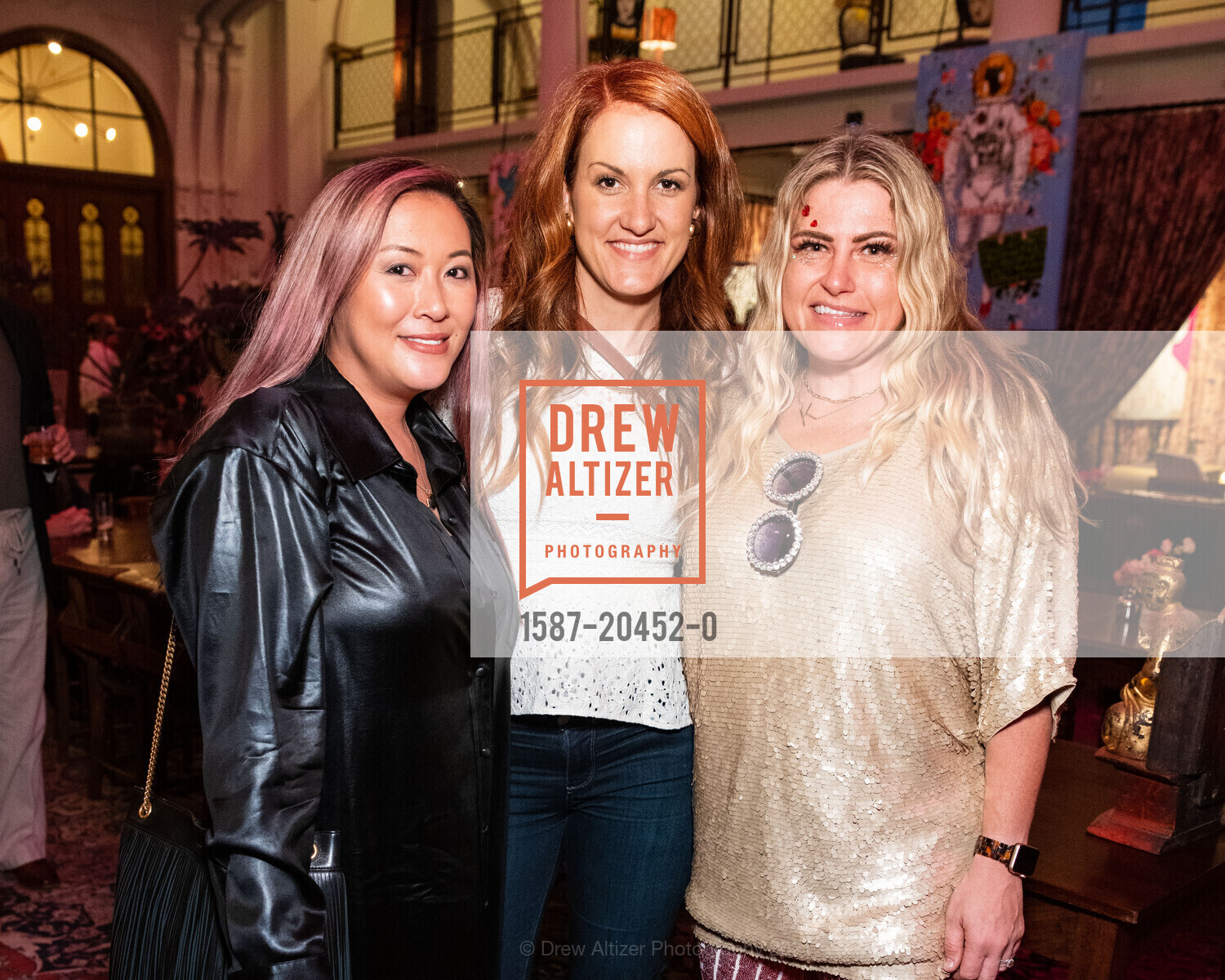Alicia Lichtenstein, Eva Bradley, Tiffany Kramer, Ken Fulk Hosts The Prodigal Fun at St. Joseph's Arts Society, St. Joseph's Arts Society. 1401 Howard St, September 30th, 2021, Photo #1587-20452-0 Alicia Lichtenstein, Eva Bradley, Tiffany Kramer, Photo #1587-20452-0