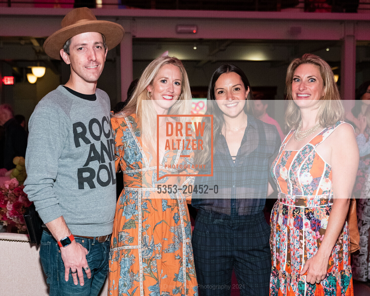 Dave Morin, Elia DeLuca, Britt Moren, Sarah Lynch, Ken Fulk Hosts The Prodigal Fun at St. Joseph's Arts Society, St. Joseph's Arts Society. 1401 Howard St, September 30th, 2021, Photo #5353-20452-0 Dave Morin, Elia DeLuca, Britt Moren, Sarah Lynch, Photo #5353-20452-0