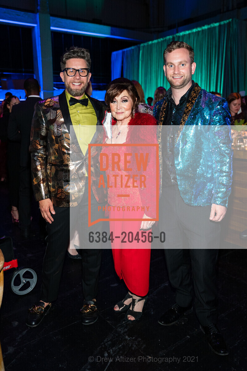 Brian Mork, Eileen Birnbaum, Sam Purtell, SF Symphony Re-Opening Night Gala, Louise M. Davies Symphony Hall. 201 Van Ness Ave, October 1st, 2021, Photo #6384-20456-0 Brian Mork, Eileen Birnbaum, Sam Purtell, Photo #6384-20456-0