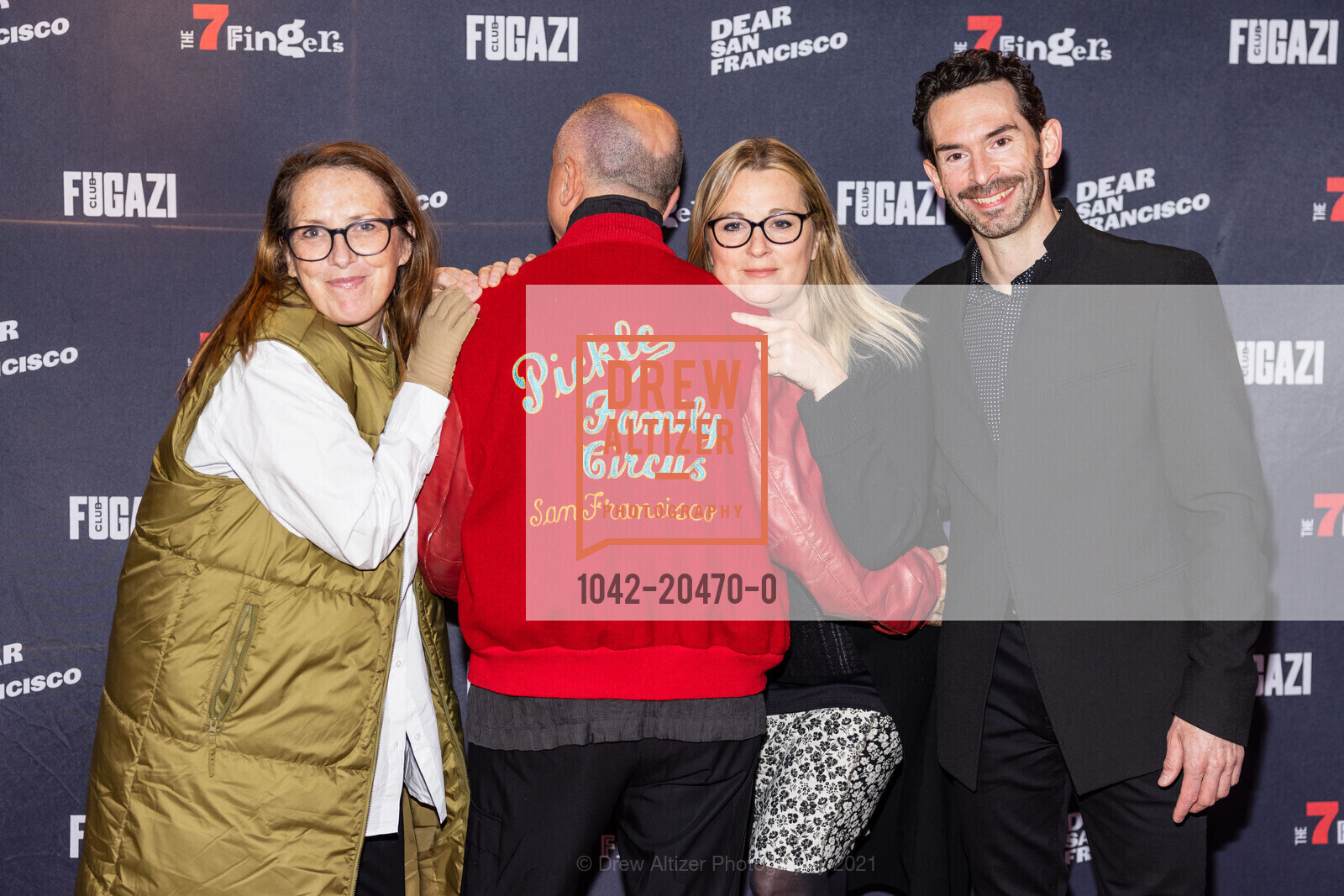 Gypsy Snider, Nassib El-Husseini, Shana Carroll, Samuel Tetreault, "Dear San Francisco" Opening Night at Club Fugazi, Club Fugazi. 678 Green Street, October 12th, 2021, Photo #1042-20470-0 Gypsy Snider, Nassib El-Husseini, Shana Carroll, Samuel Tetreault, Photo #1042-20470-0