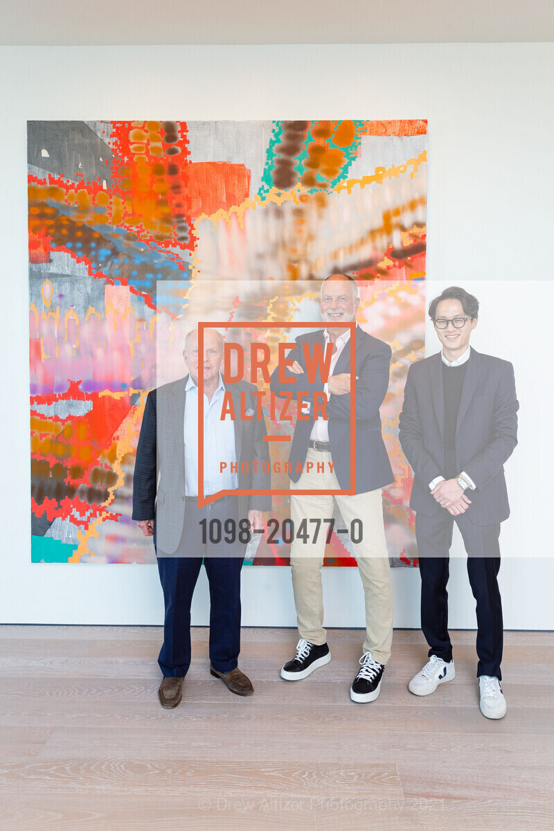 John Berggruen, Matt Lituchy, Kevin Choe, 181 Fremont Gallery 181 Hosts Opening of Mitchell- Innes & Nash, 181 Fremont. 181 Fremont, October 15th, 2021, Photo #1098-20477-0 John Berggruen, Matt Lituchy, Kevin Choe, Photo #1098-20477-0