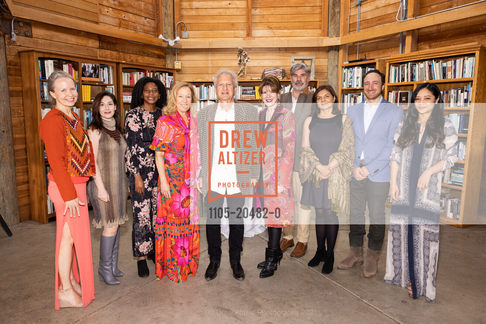 Alexandra MacDowell Djerassi, Maya Labban, Shara Mays, Sally Fay, Dale Djerassi, Elaine Mellis, Matthew MacCaul Turner, Anna Sidana, Alexander Djerassi, Justine Li, Artful Harvest Benefit 2021, Djerassi Resident Artists Program. 2325 Bear Gulch Rd, Woodside, CA 94062, October 17th, 2021, Photo #1105-20482-0 Alexandra MacDowell Djerassi, Maya Labban, Shara Mays, Sally Fay, Dale Djerassi, Elaine Mellis, Matthew MacCaul Turner, Anna Sidana, Alexander Djerassi, Justine Li, Photo #1105-20482-0