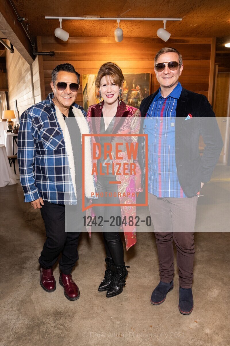 John Payes, Elaine Mellis, Cameron Crutcher, Artful Harvest Benefit 2021, Djerassi Resident Artists Program. 2325 Bear Gulch Rd, Woodside, CA 94062, October 17th, 2021, Photo #1242-20482-0 John Payes, Elaine Mellis, Cameron Crutcher, Photo #1242-20482-0