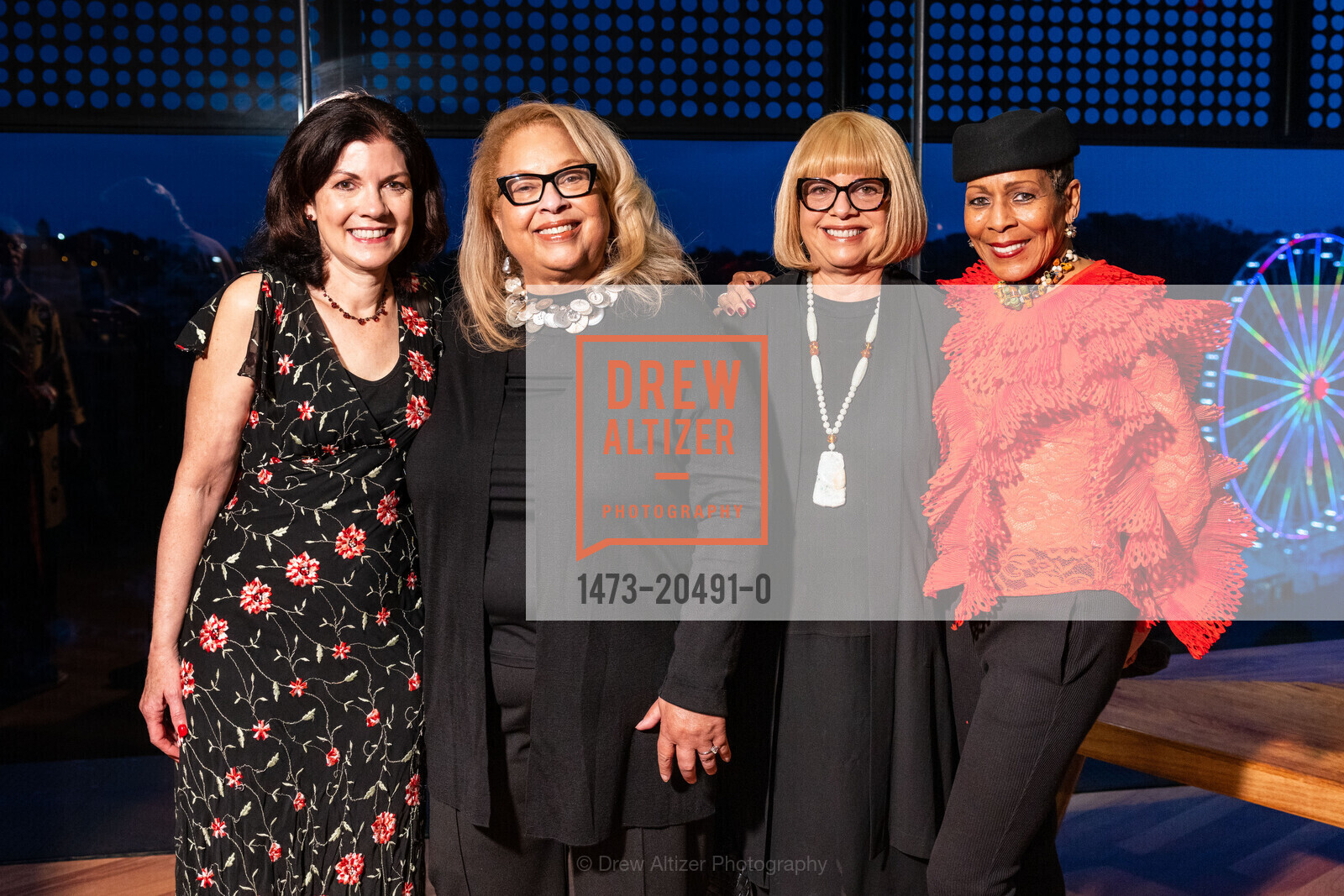 Megan Bourne, Sharon Bell, Karen Francois, Valerie Coleman Morris, FAMSF hosts Opening Day Celebration for Patrick Kelly: Runway of Love 2021, de Young Museum. 50 Hagiwara Tea Garden Dr, Photo #1473-20491-0 Megan Bourne, Sharon Bell, Karen Francois, Valerie Coleman Morris, Photo #1473-20491-0