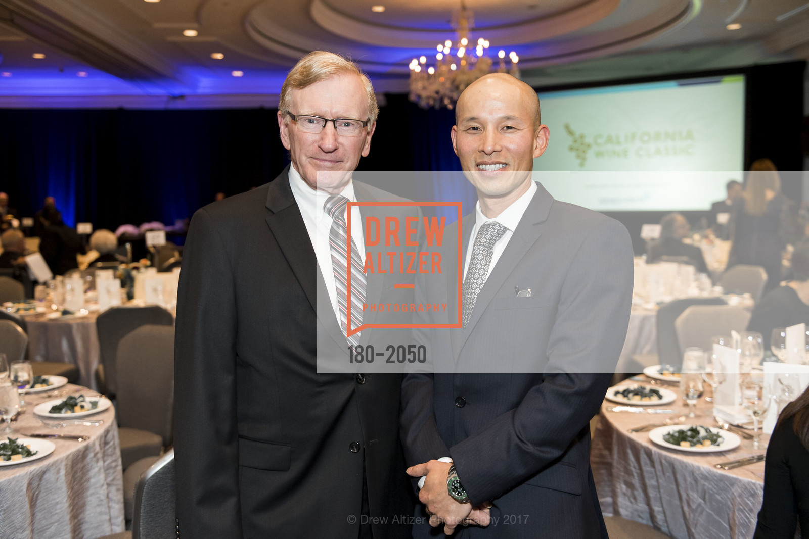 Ken Mitchell, Sanh Vuong, 20th Annual California Wine Classic, Ritz Carlton Hotel. 600 Stockton St, April 21st, 2017, Photo #180-2050 Ken Mitchell, Sanh Vuong, Photo #180-2050