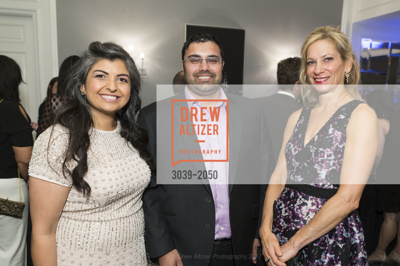 Ripple Sharma, Yogesh Oka, Wendy Davis, 20th Annual California Wine Classic, Ritz Carlton Hotel. 600 Stockton St, April 21st, 2017, Photo #3039-2050 Ripple Sharma, Yogesh Oka, Wendy Davis, Photo #3039-2050