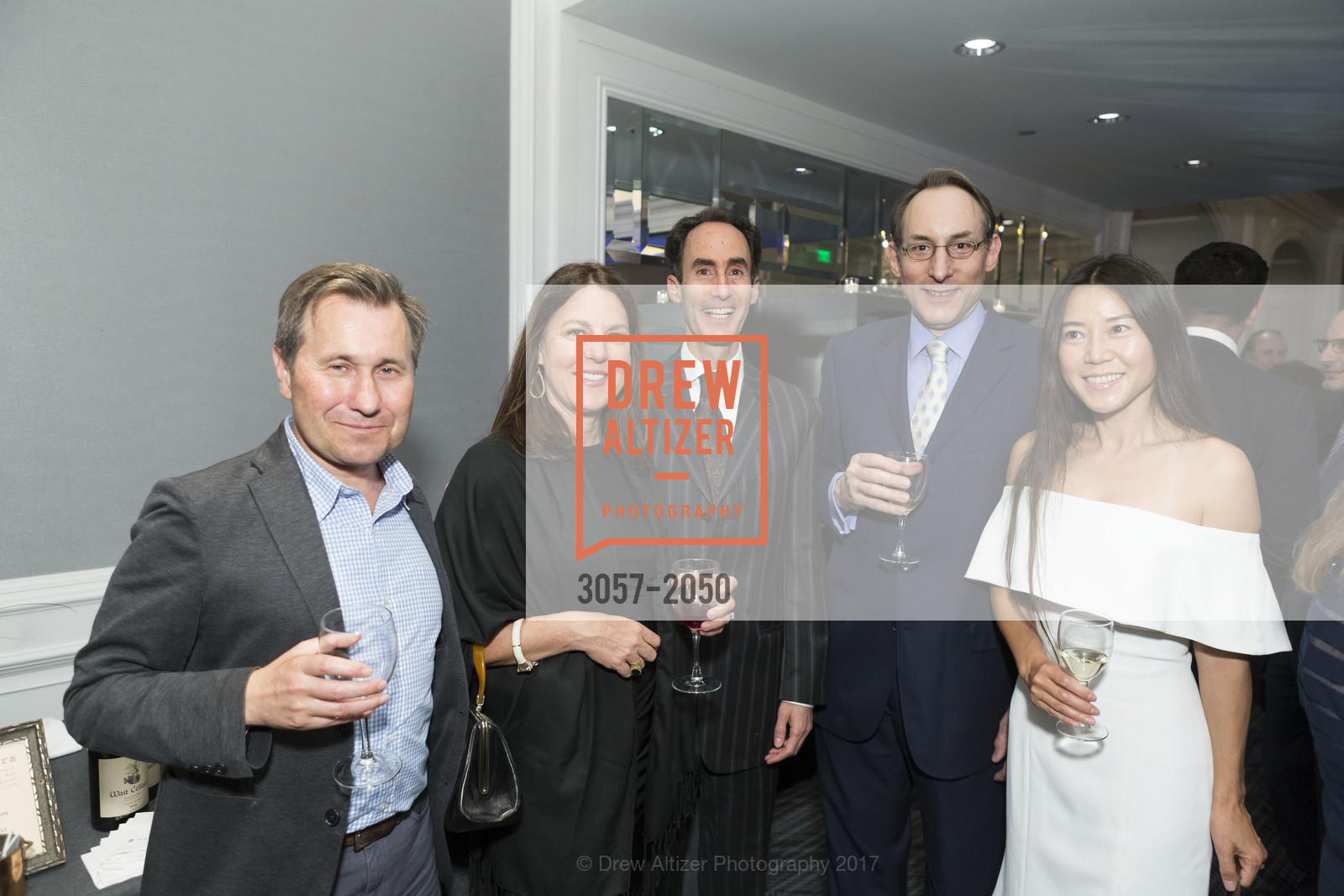 Nicholas Haddock, Sondra Maas, Adam Cole, Evan Rosen, Xiaoyan Zhu, 20th Annual California Wine Classic, Ritz Carlton Hotel. 600 Stockton St, April 21st, 2017, Photo #3057-2050 Nicholas Haddock, Sondra Maas, Adam Cole, Evan Rosen, Xiaoyan Zhu, Photo #3057-2050