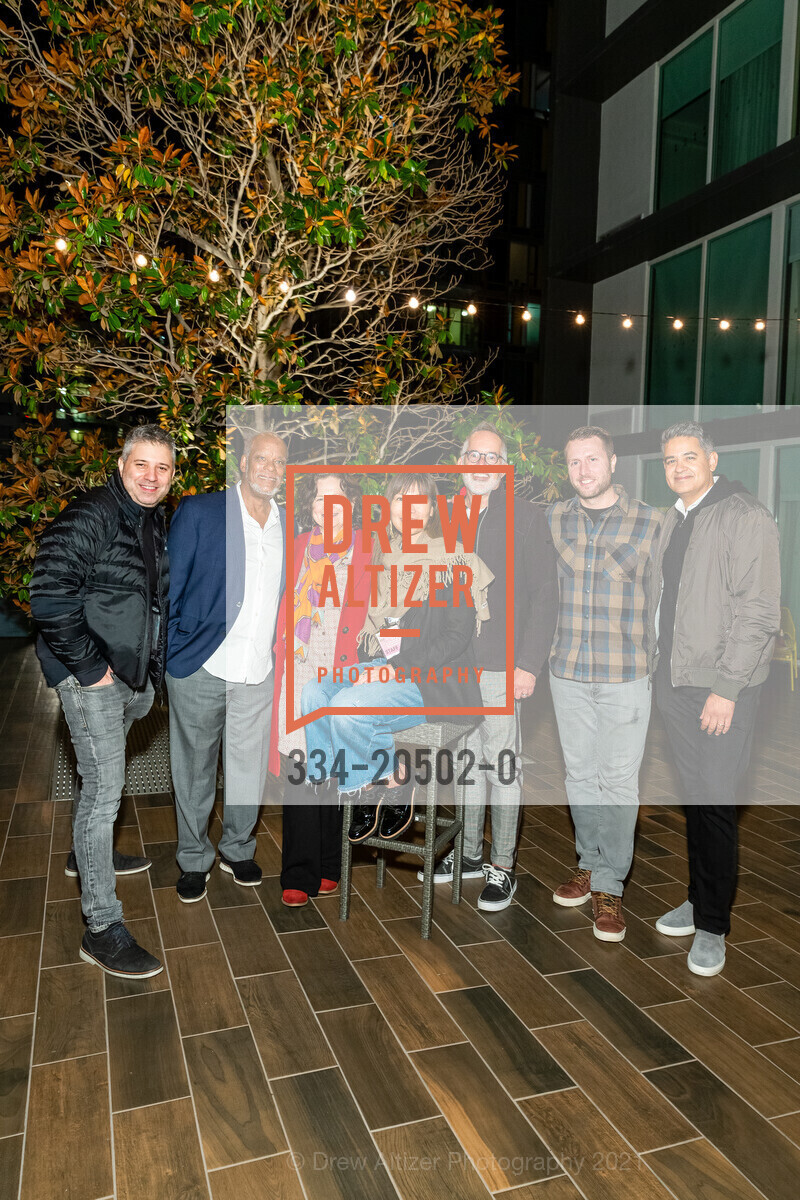 Evgeny Afineevsky, Stanley Nelson, Lisa Kleiner Chanoff, Annie Lai, John Cooper, Matthew Henneman, Vinnie Malhotra, SFFILM Doc Stories Kickoff Party, BEI Hotel. 50 8th St, November 5th, 2021, Photo #334-20502-0 Evgeny Afineevsky, Stanley Nelson, Lisa Kleiner Chanoff, Annie Lai, John Cooper, Matthew Henneman, Vinnie Malhotra, Photo #334-20502-0
