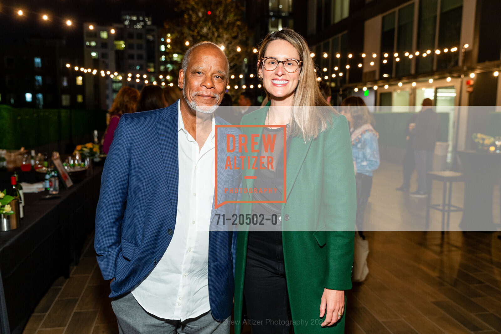 Stanley Nelson, Jessie Fairbanks, SFFILM Doc Stories Kickoff Party, BEI Hotel. 50 8th St, November 5th, 2021, Photo #71-20502-0 Stanley Nelson, Jessie Fairbanks, Photo #71-20502-0